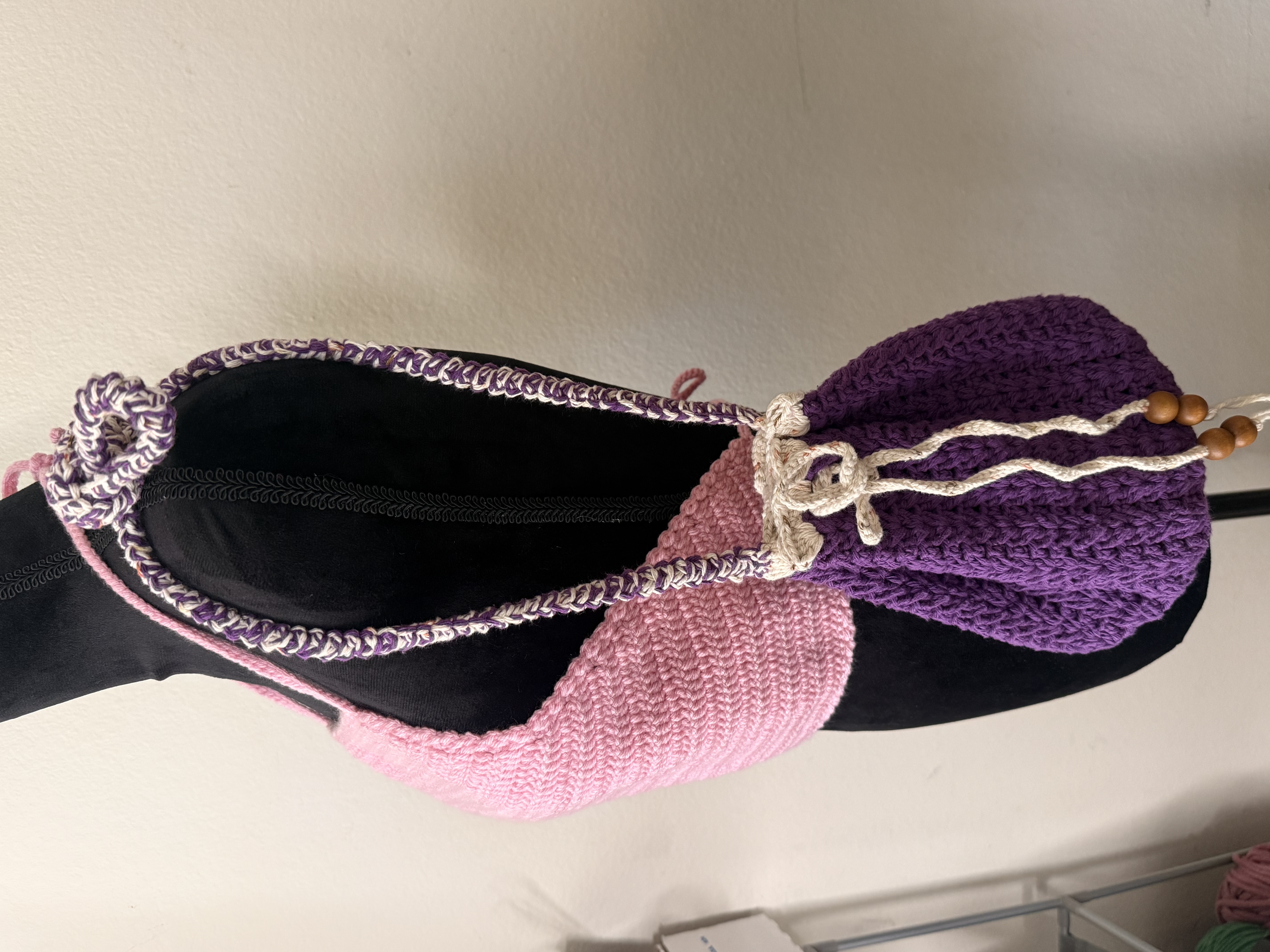 Handmade Crochet Drawstring Bag