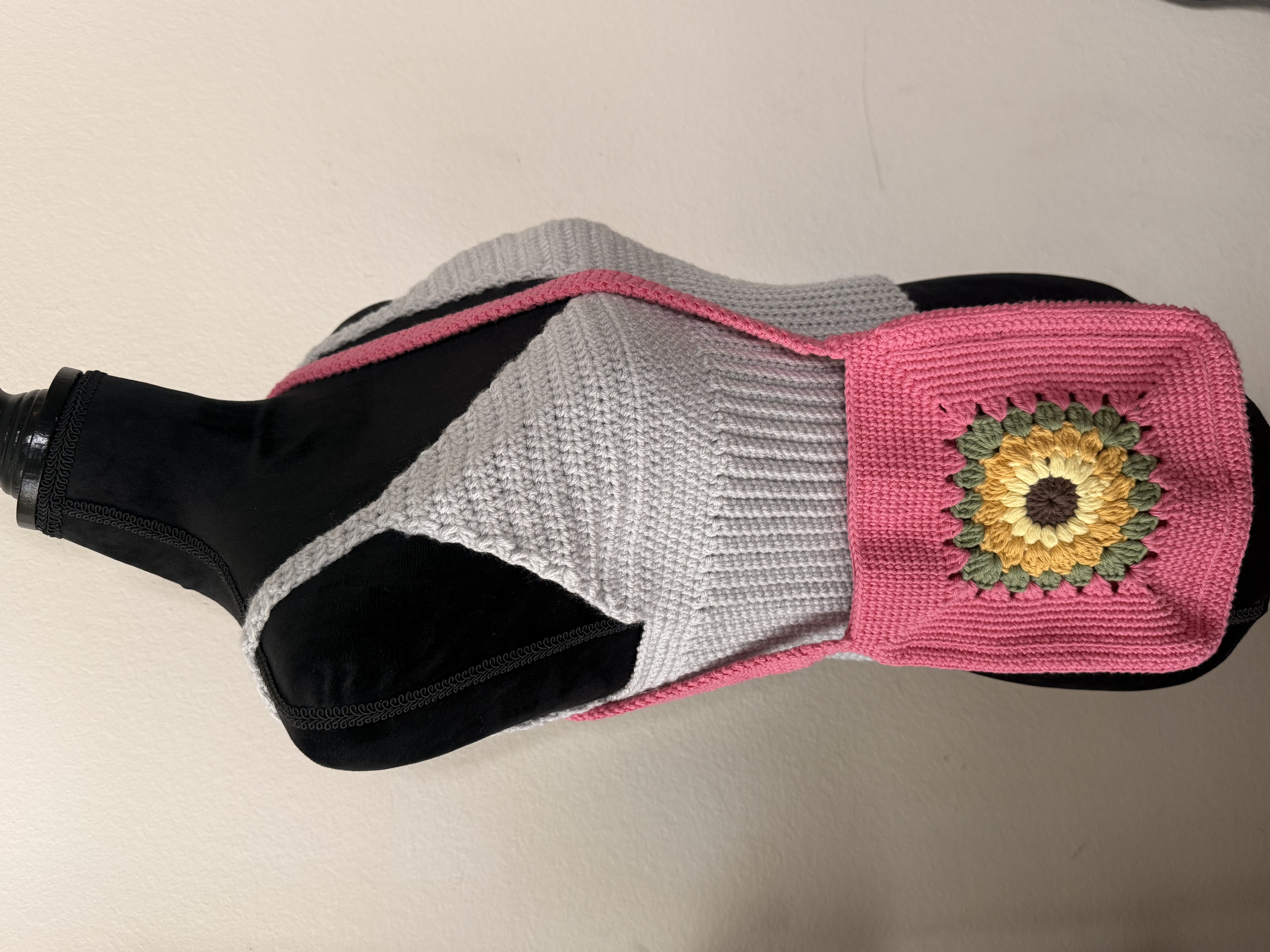 Crochet Sunflower Crossbody Bag