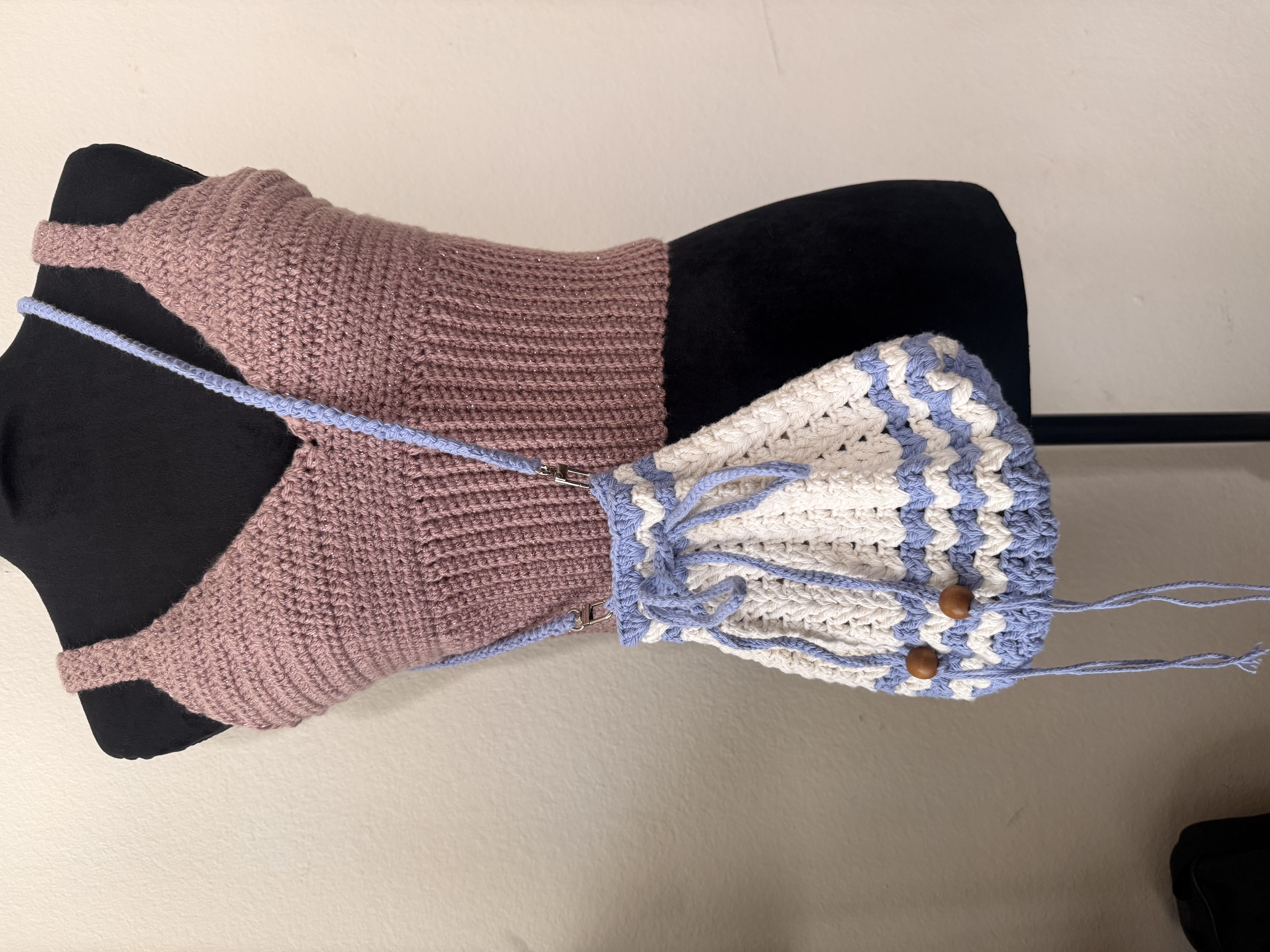 Crochet Drawstring Bag