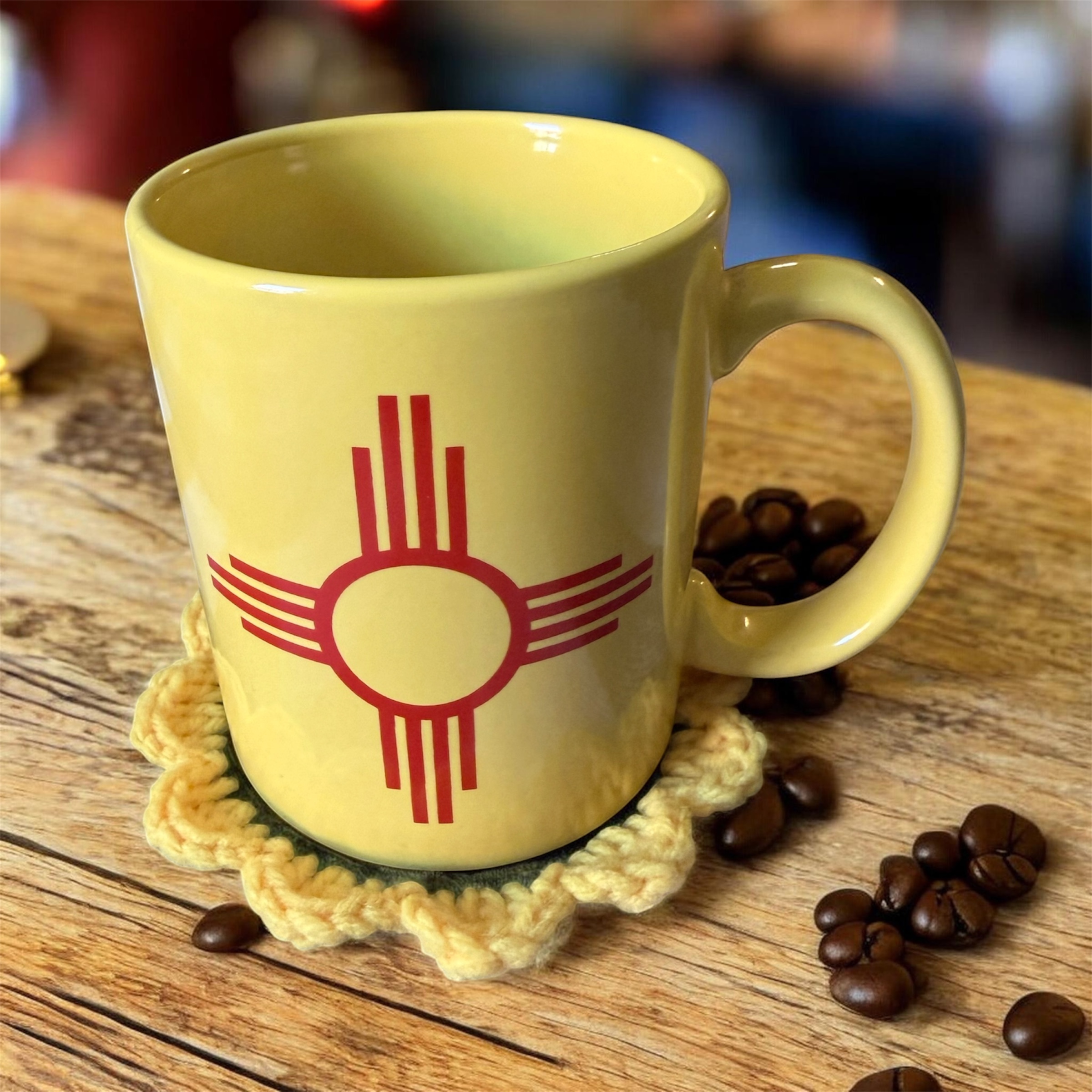 Crochet Sunflower Coaster