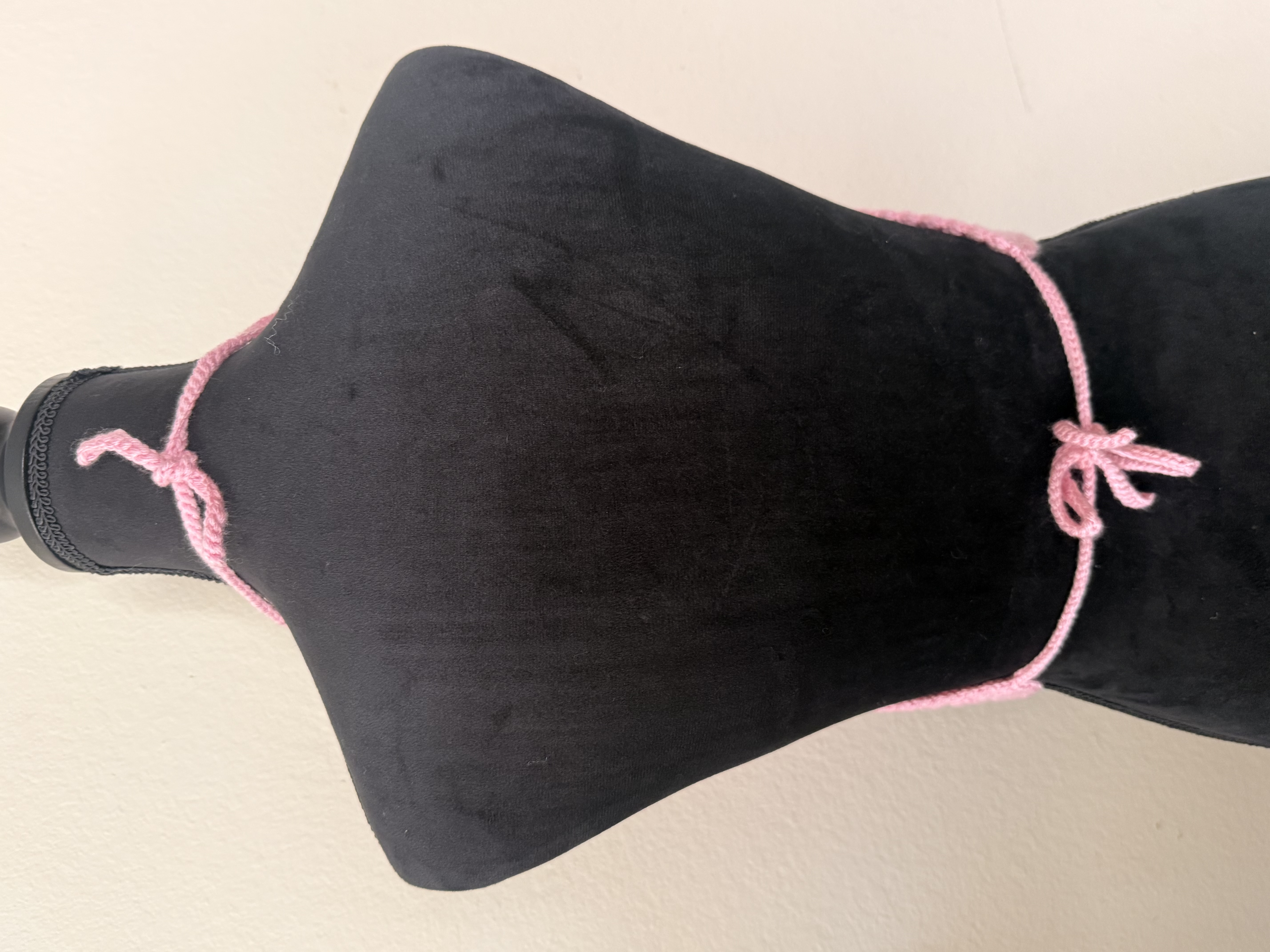 Pink Crochet Halter Top / Size: Medium