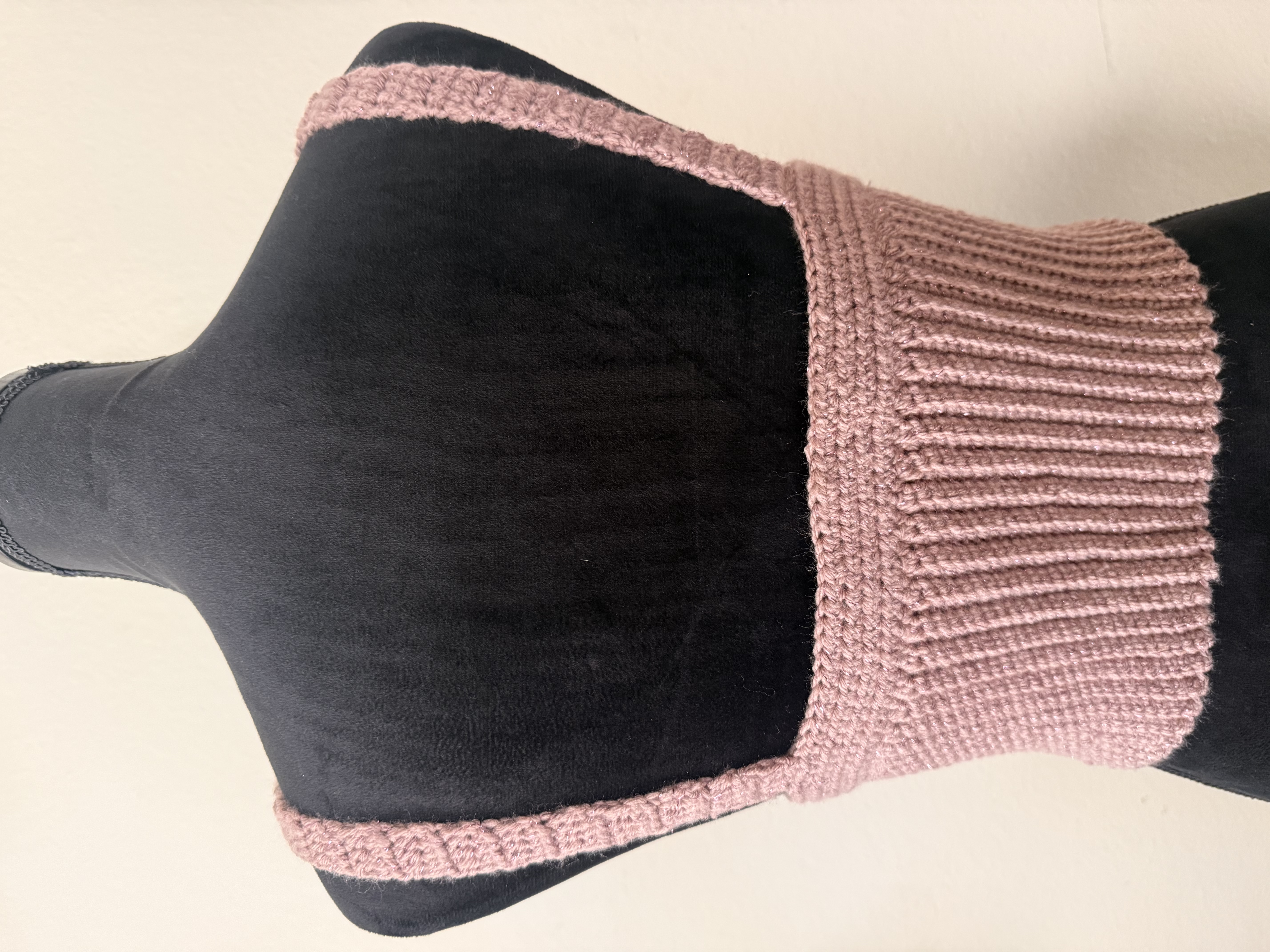 Handmade Crochet Crop Top Rose Pink / Size Medium