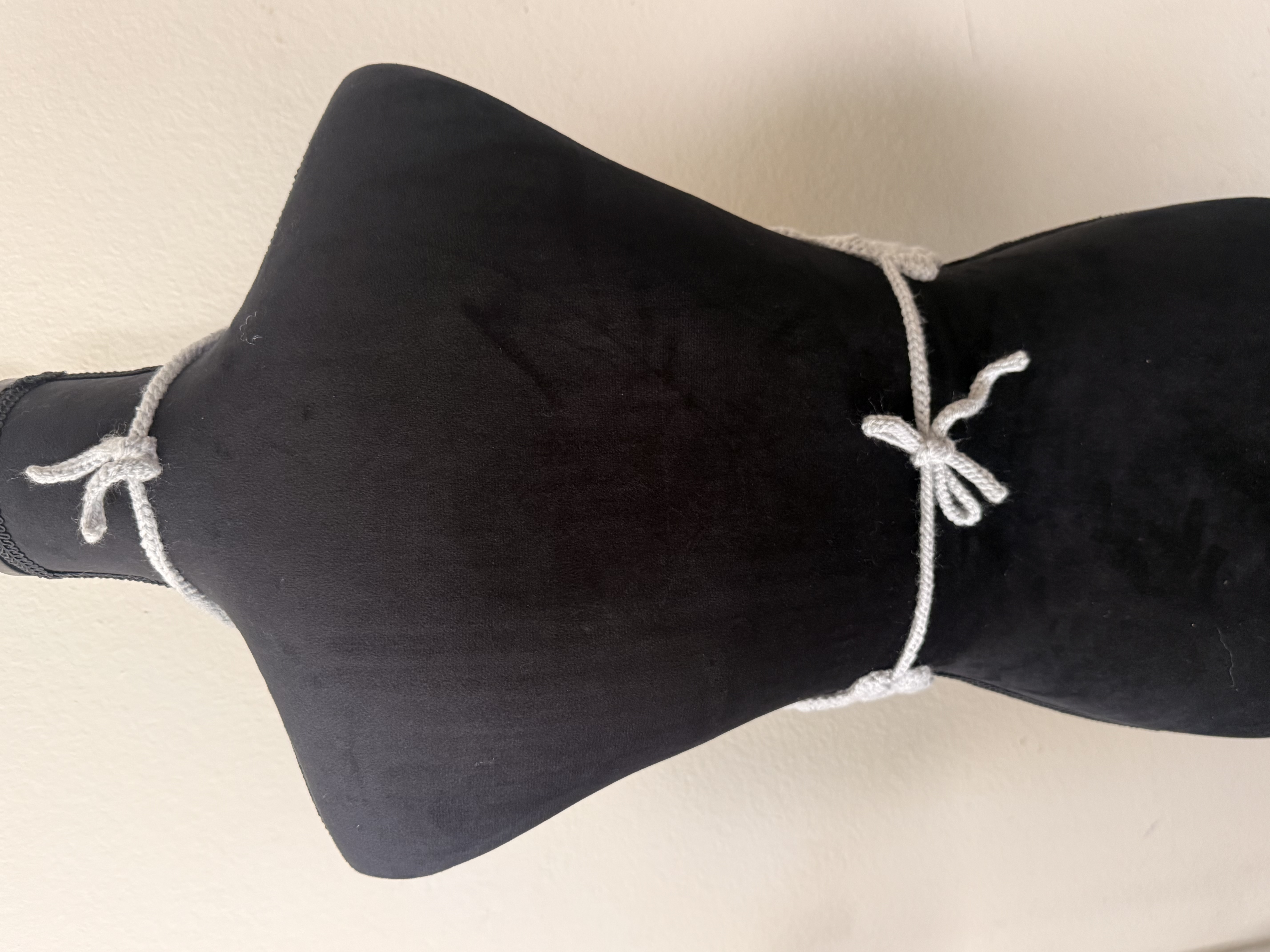 Handmade Crochet Halter Top cozy grey / Size: Medium