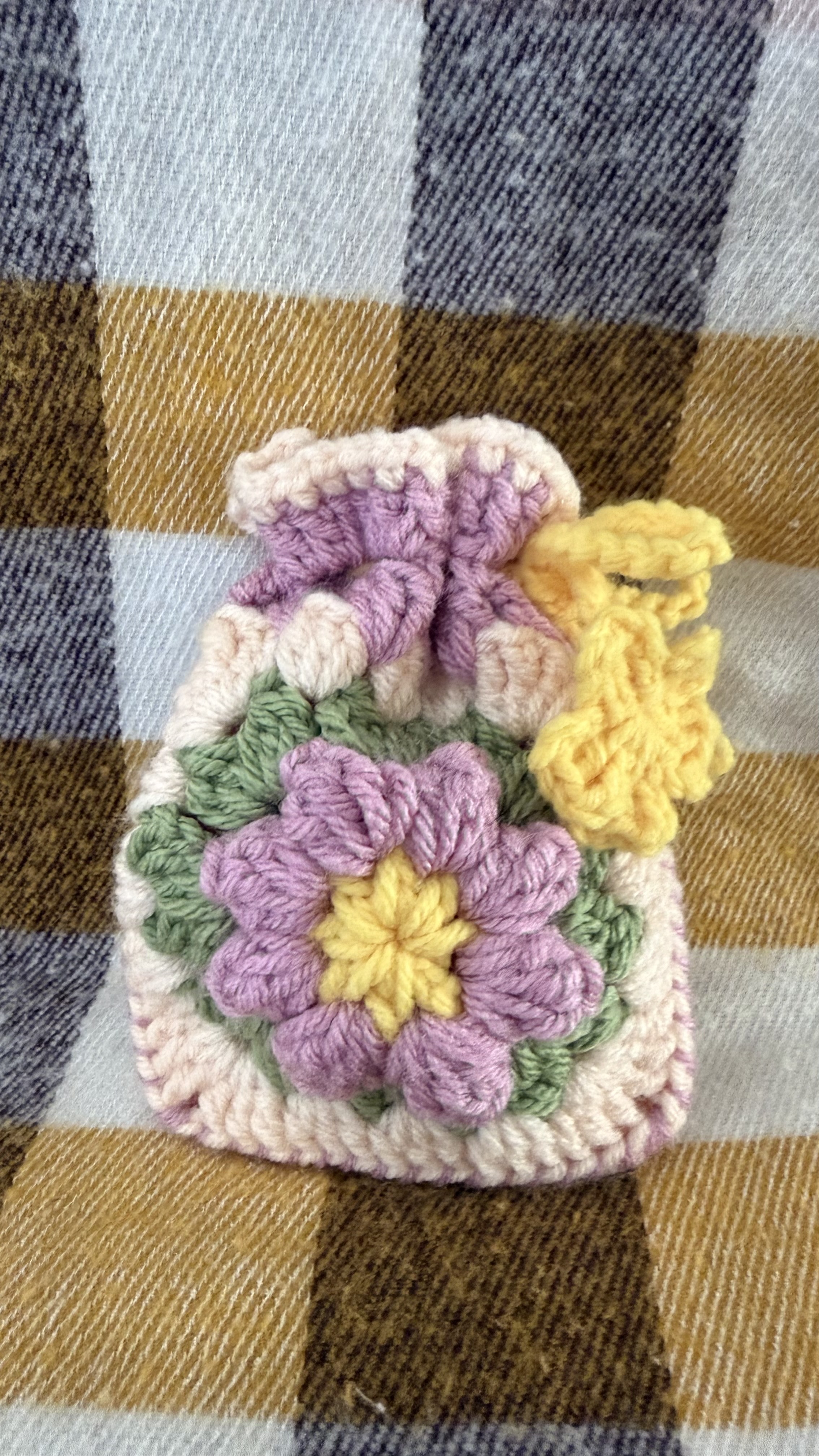 Crochet Flower Pouch