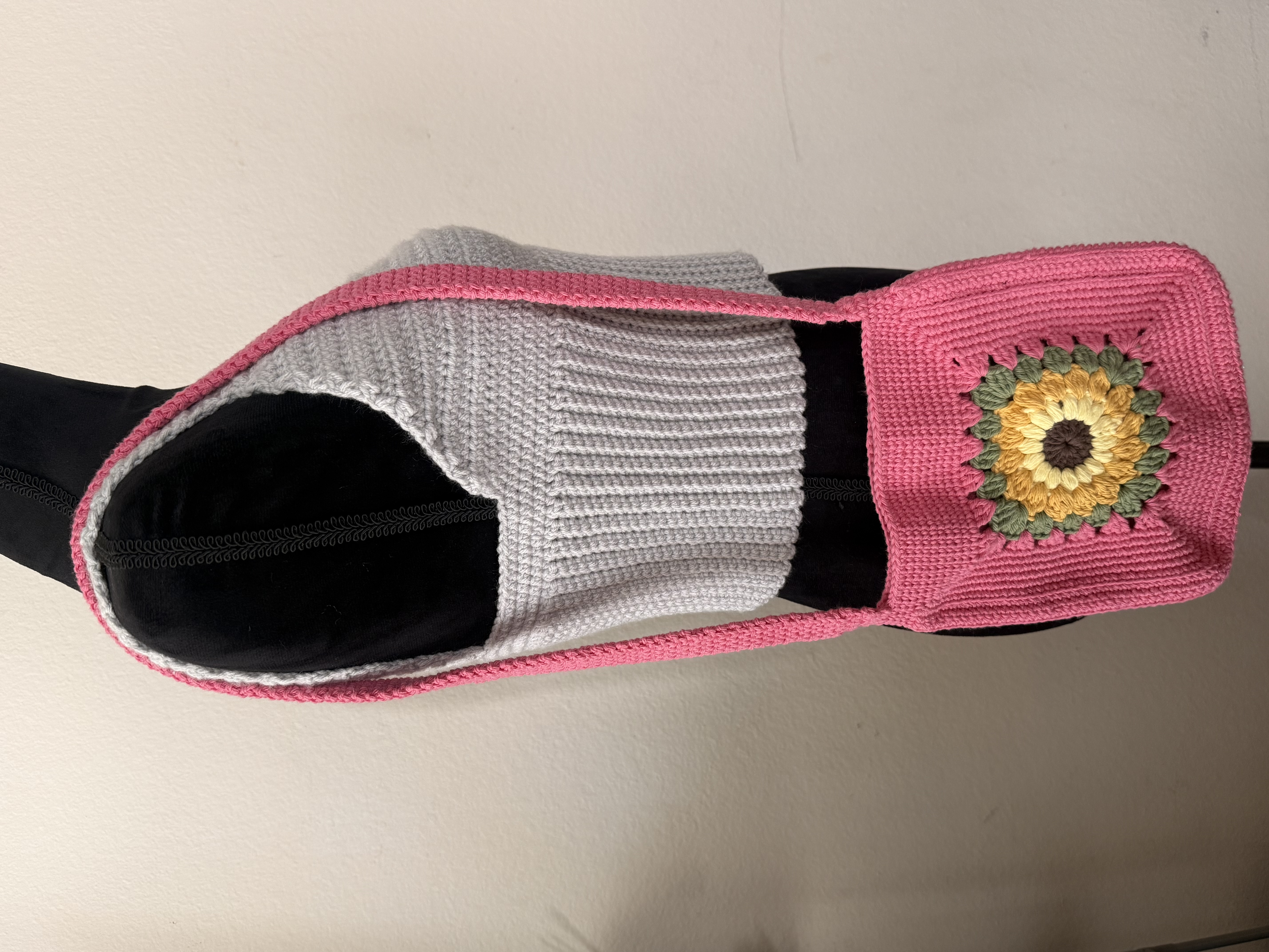 Crochet Sunflower Crossbody Bag