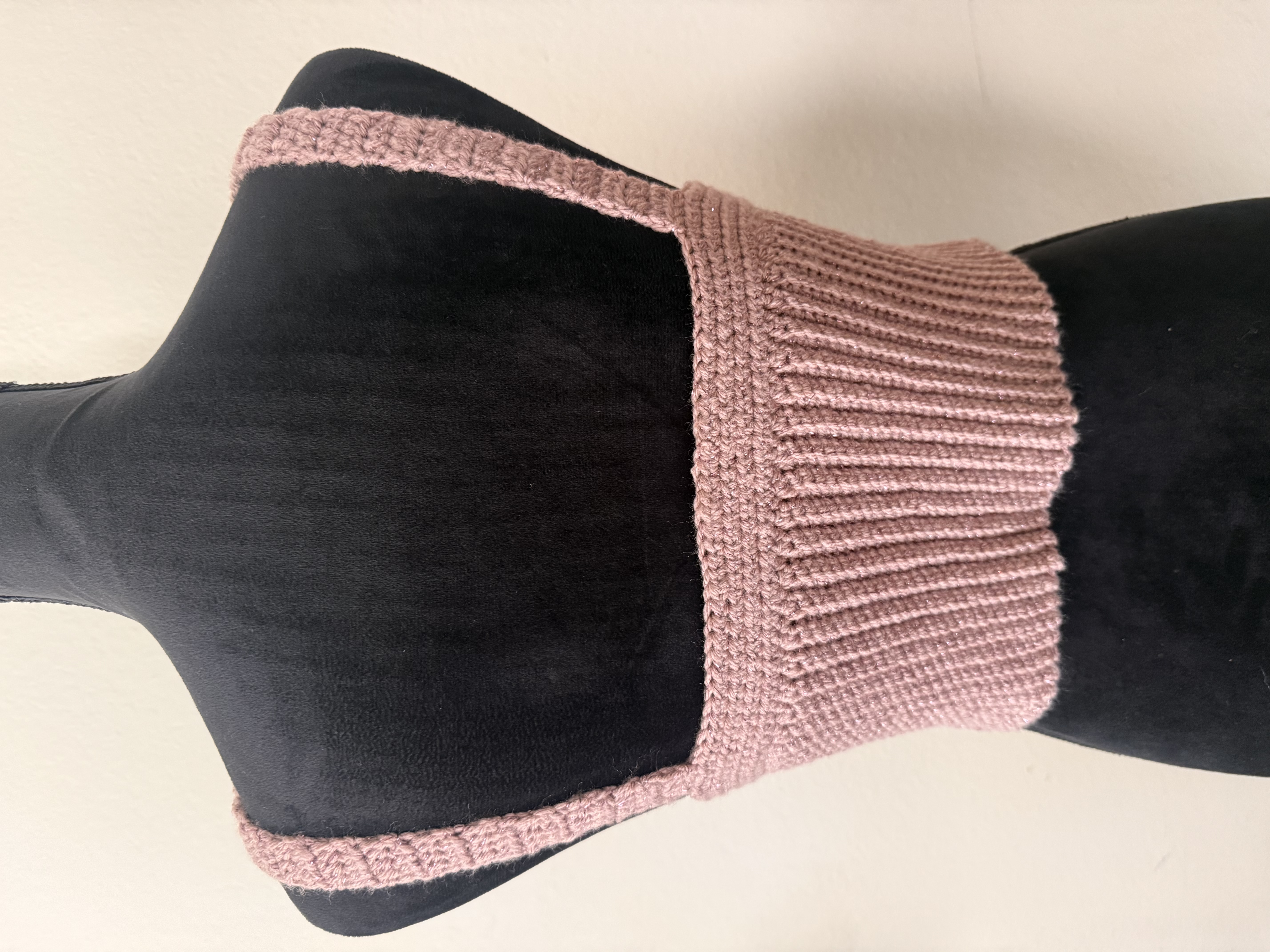 Handmade Crochet Crop Top Rose Fume / Size Medium
