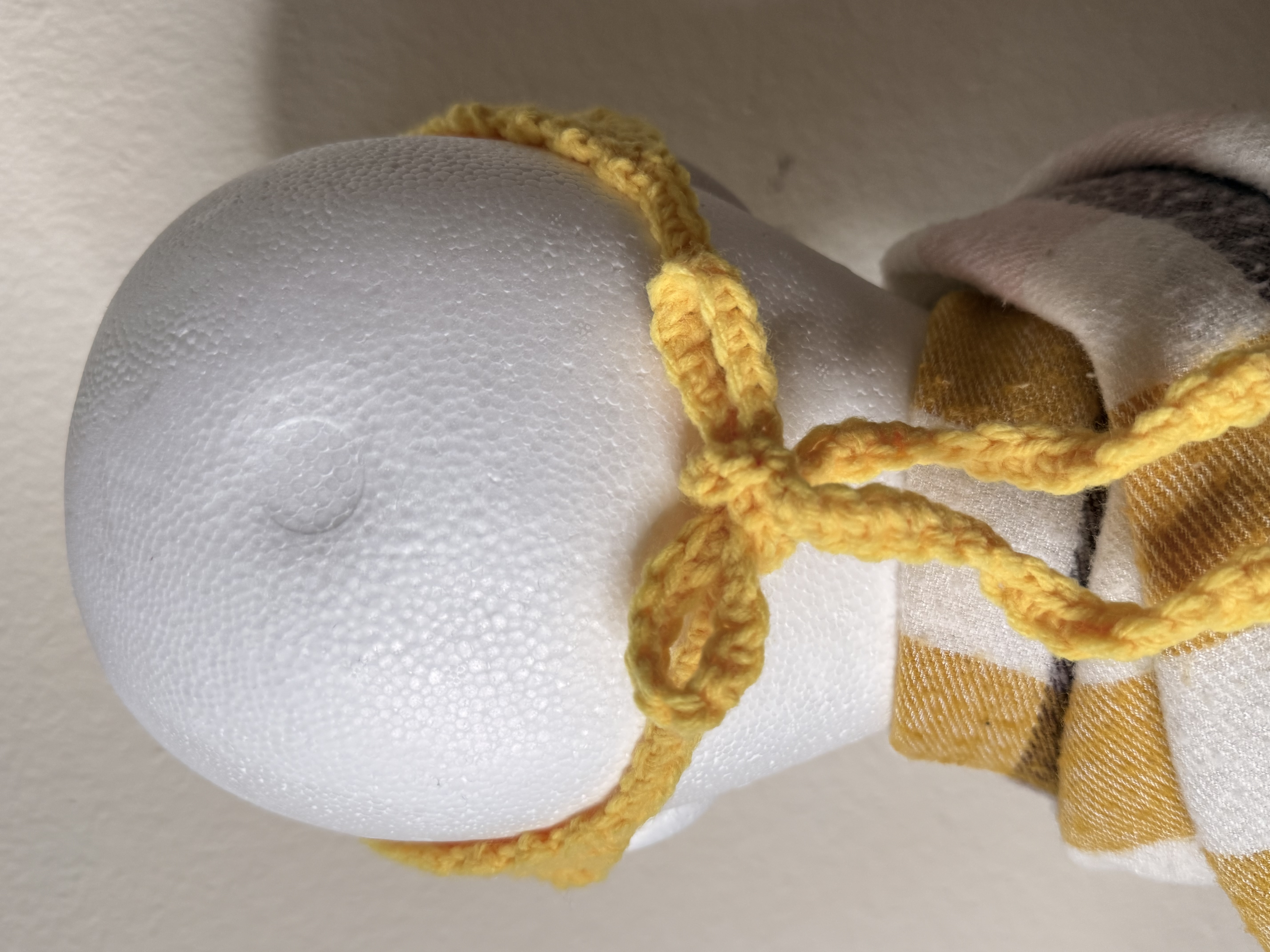 Yellow Crochet Headband Vintage