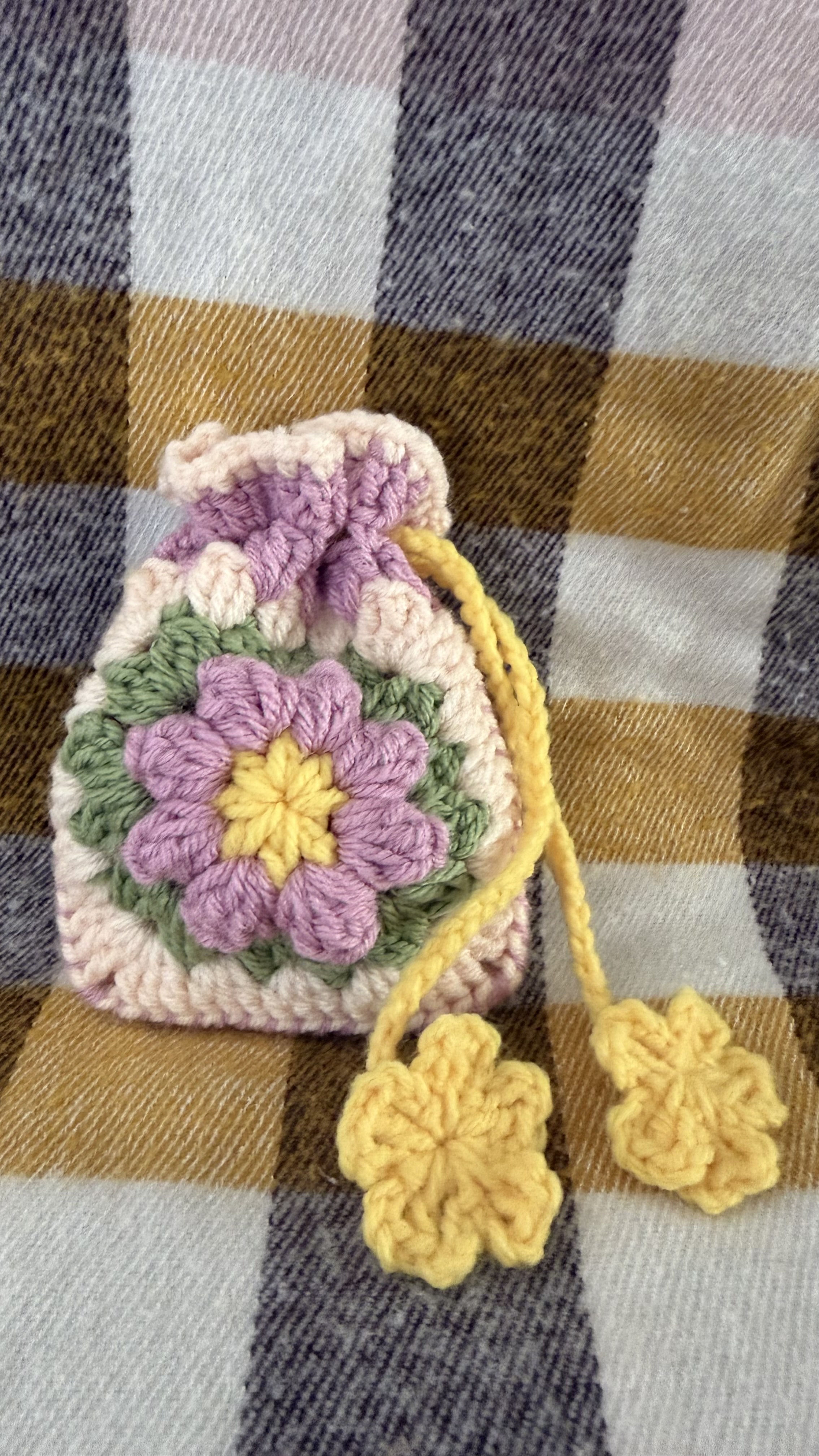 Crochet Flower Pouch