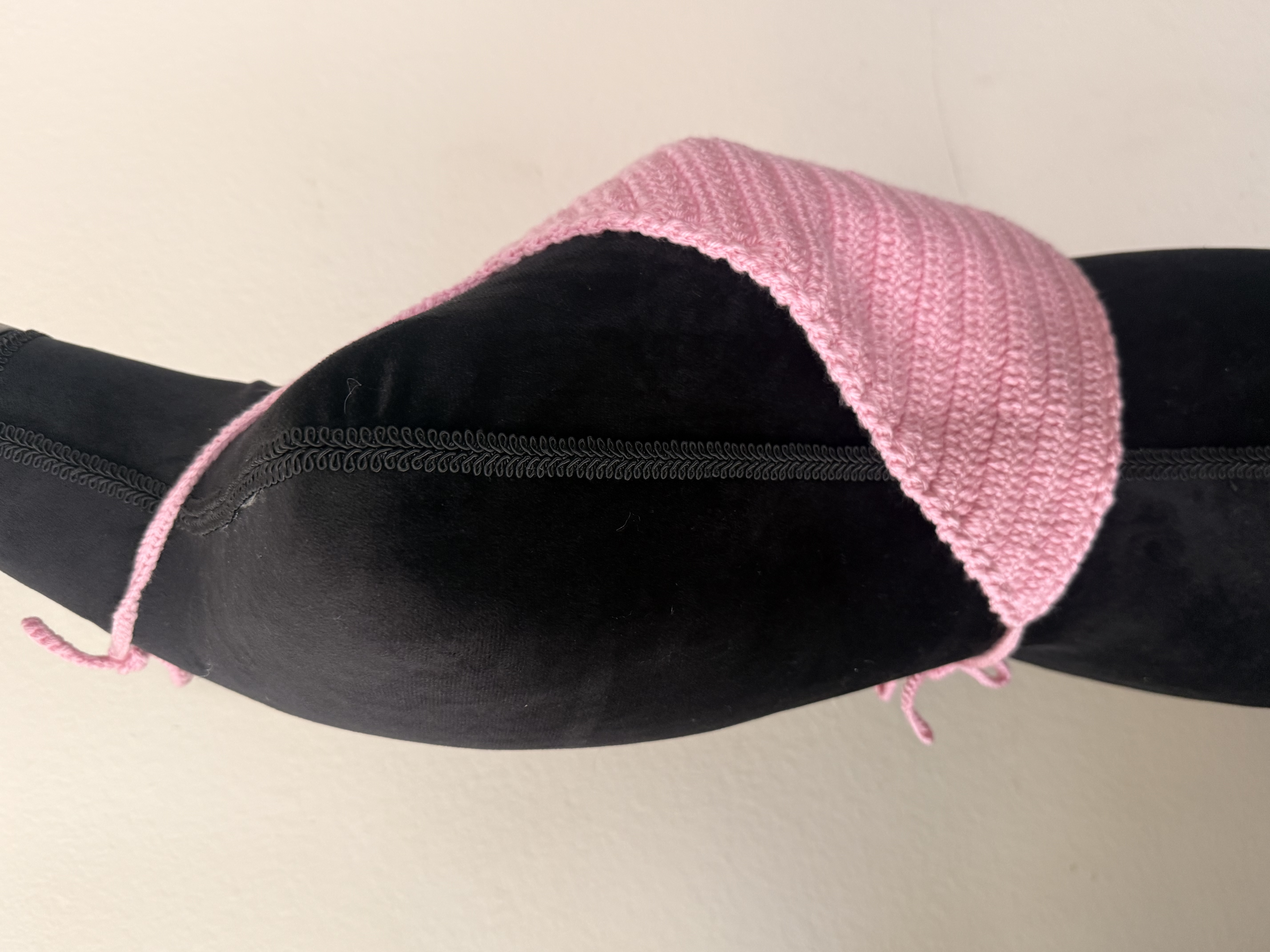 Pink Crochet Halter Top / Size: Medium