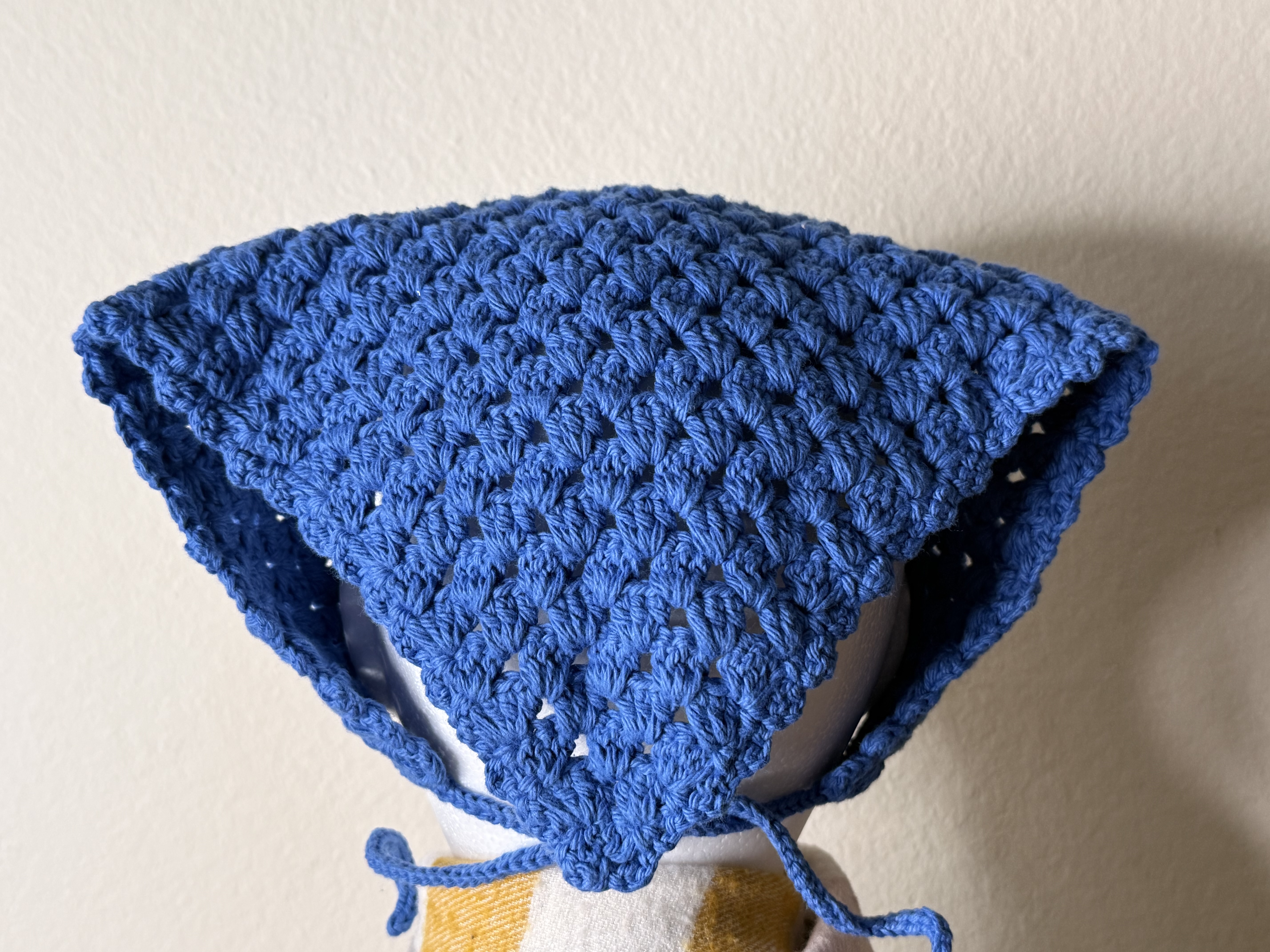 Handmade Blue Crochet Bandana