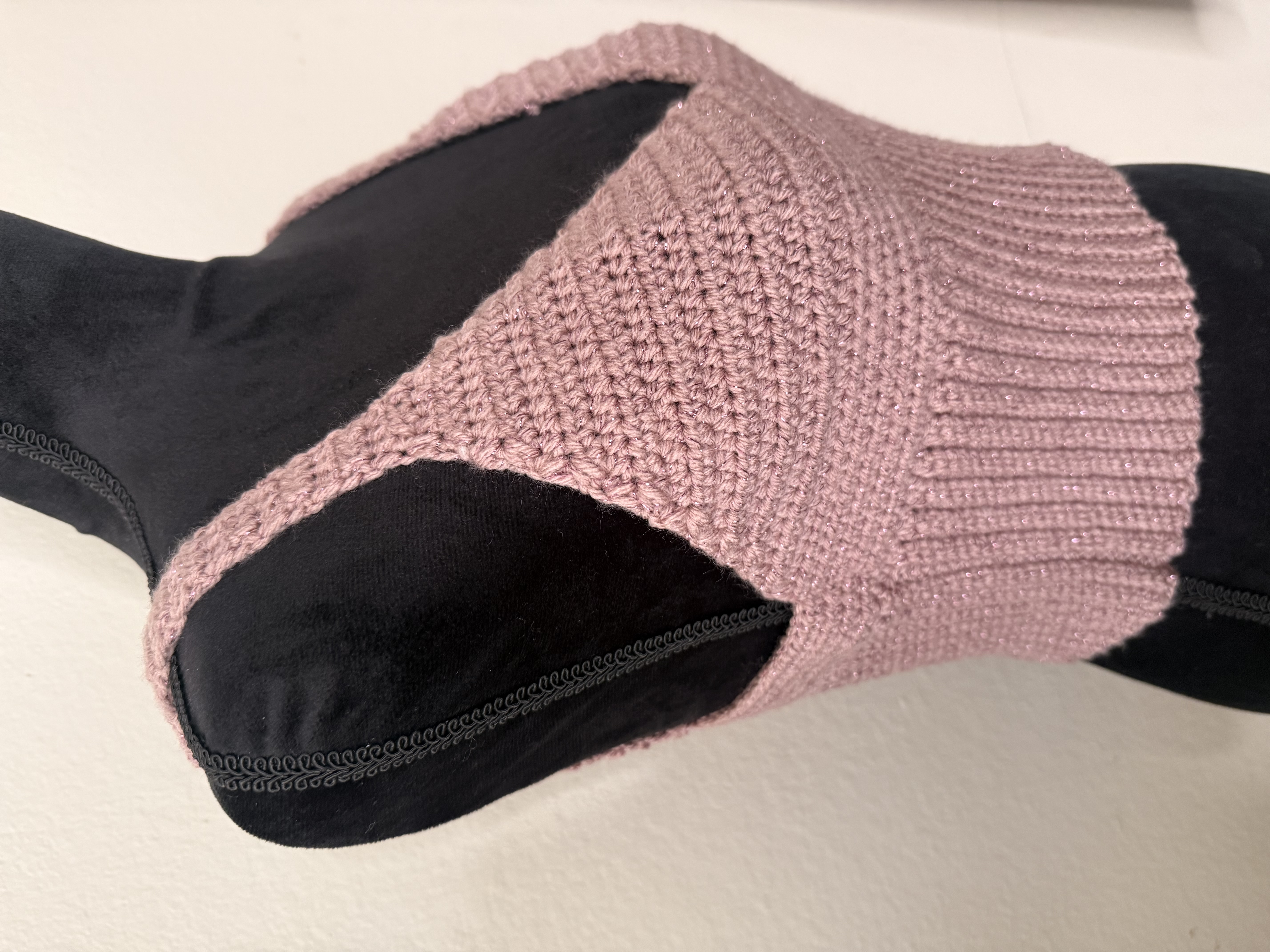 Handmade Crochet Crop Top Rose Pink / Size Medium