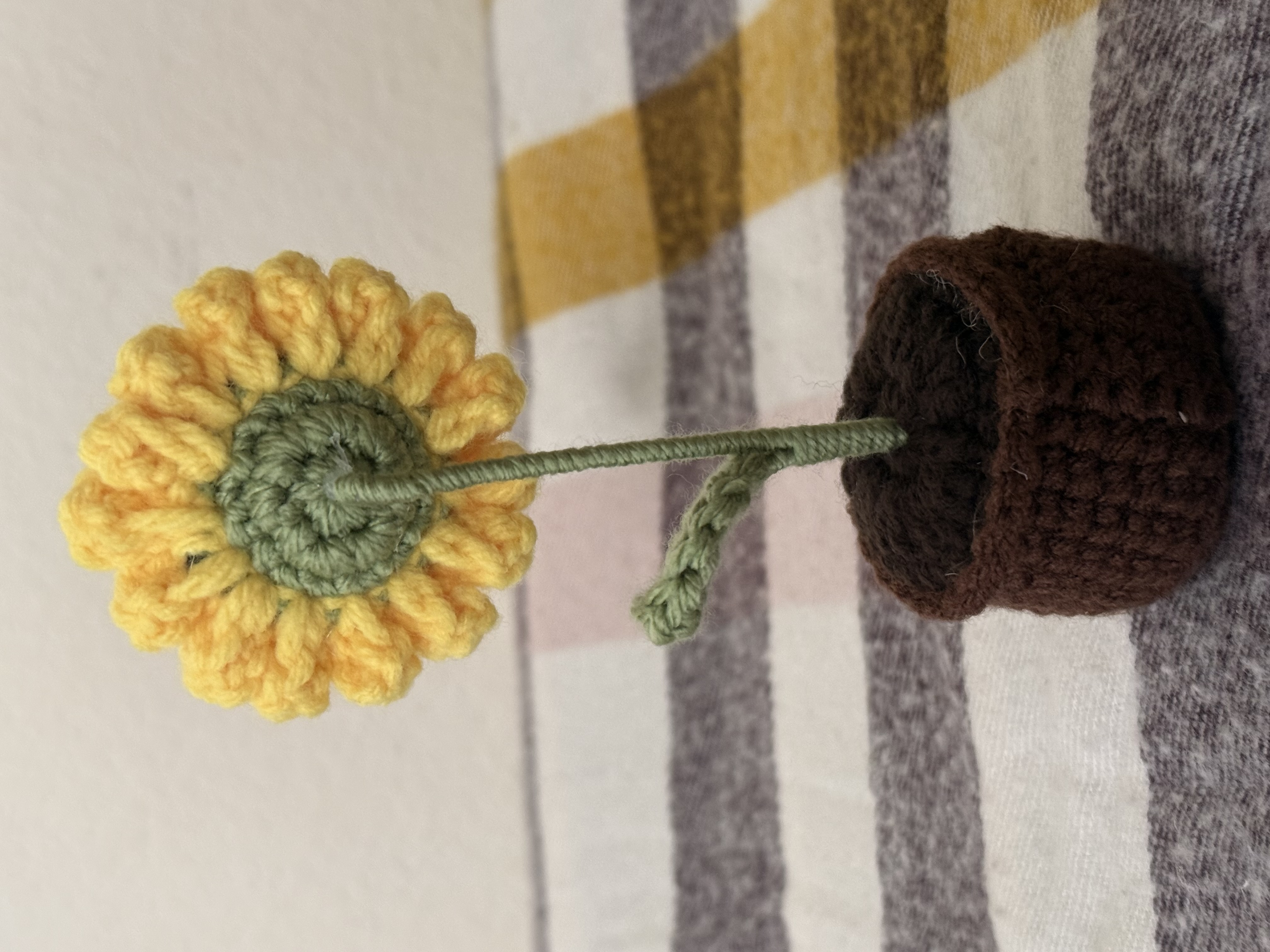 Crochet Sunflower in Pot