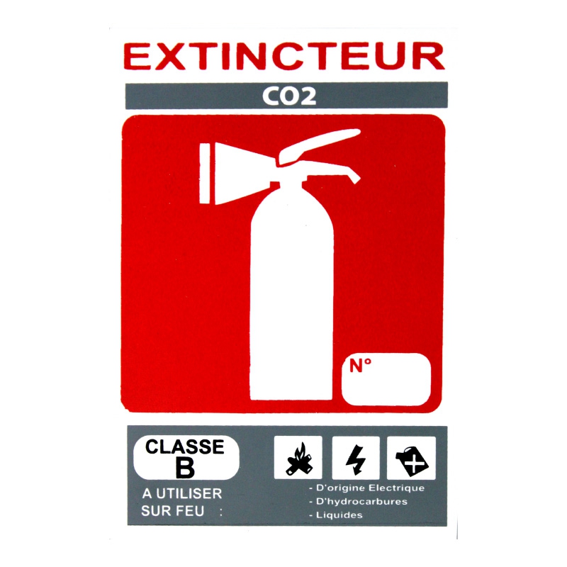 Plaque Extincteur Co2 C