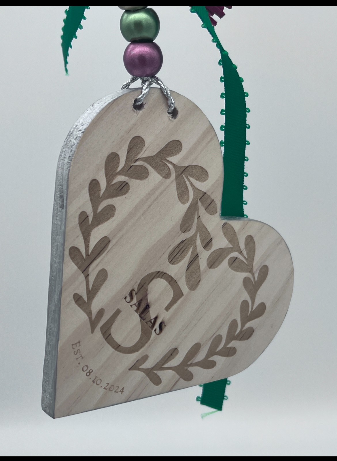 Personalized Wooden Heart Ornament