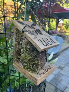 Rustic Freebird Wooden Birdhouse