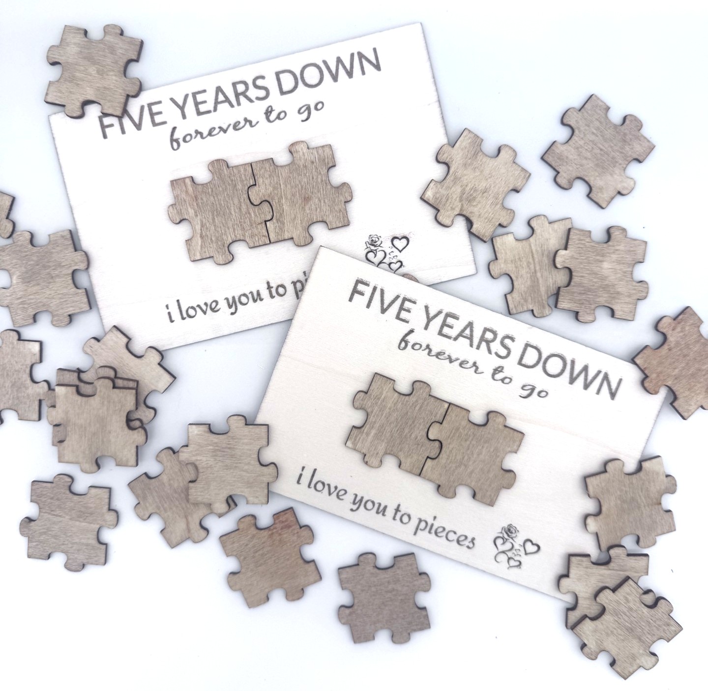 Five Years Down Puzzle Anniversary Card