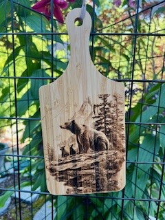 Bear-Themed Wooden Cutting Board