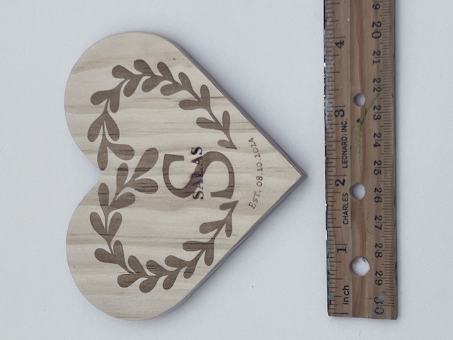 Personalized Wooden Heart Ornament