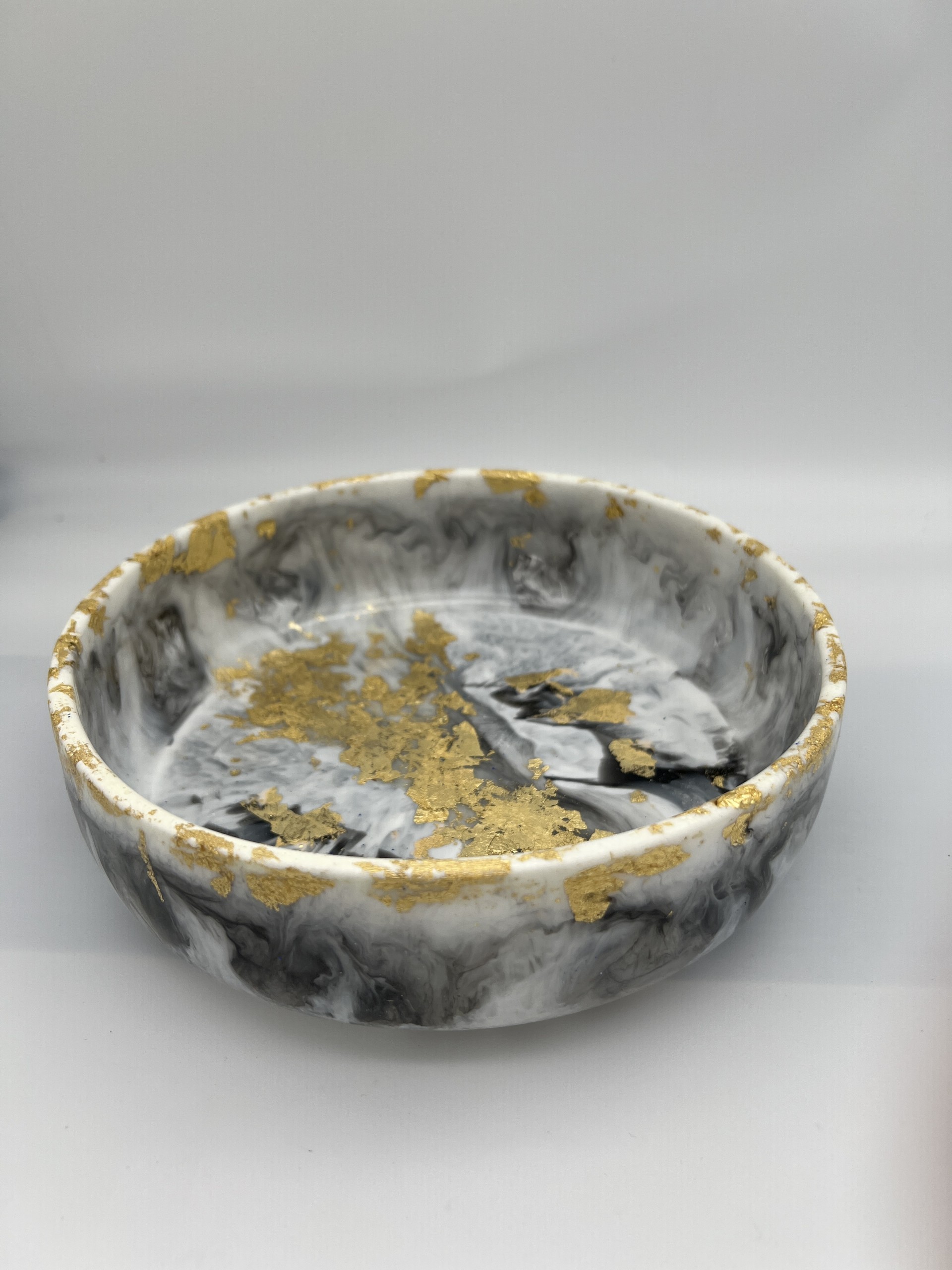 Marble Effect Resin Bowl and Jar Set