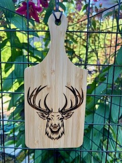 Engraved Deer Bamboo Cutting Board