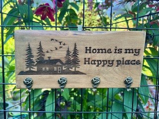 Wooden Key Holder – Home is My Happy Place