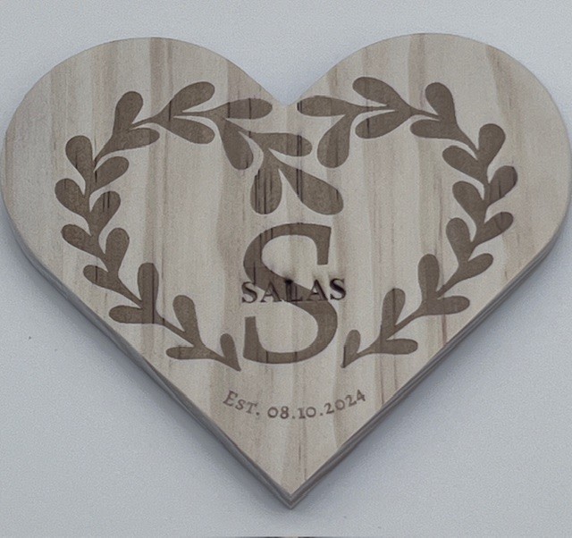 Personalized Wooden Heart Ornament