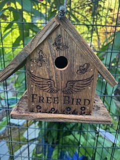 Rustic Freebird Wooden Birdhouse