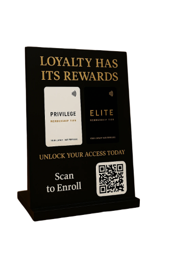 Exclusive Membership Program Sign Display Stand