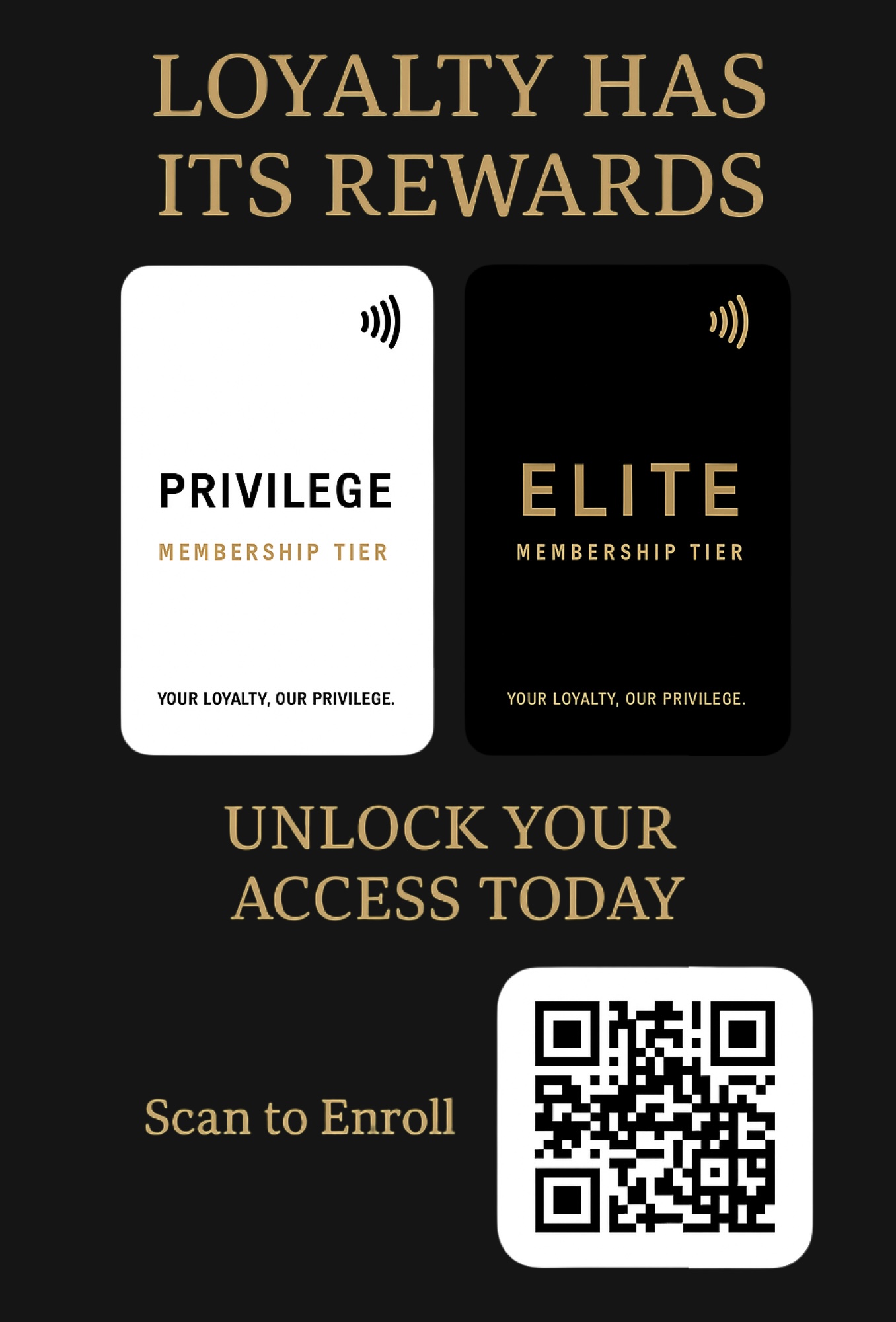 Exclusive Membership Program Sign Display Stand