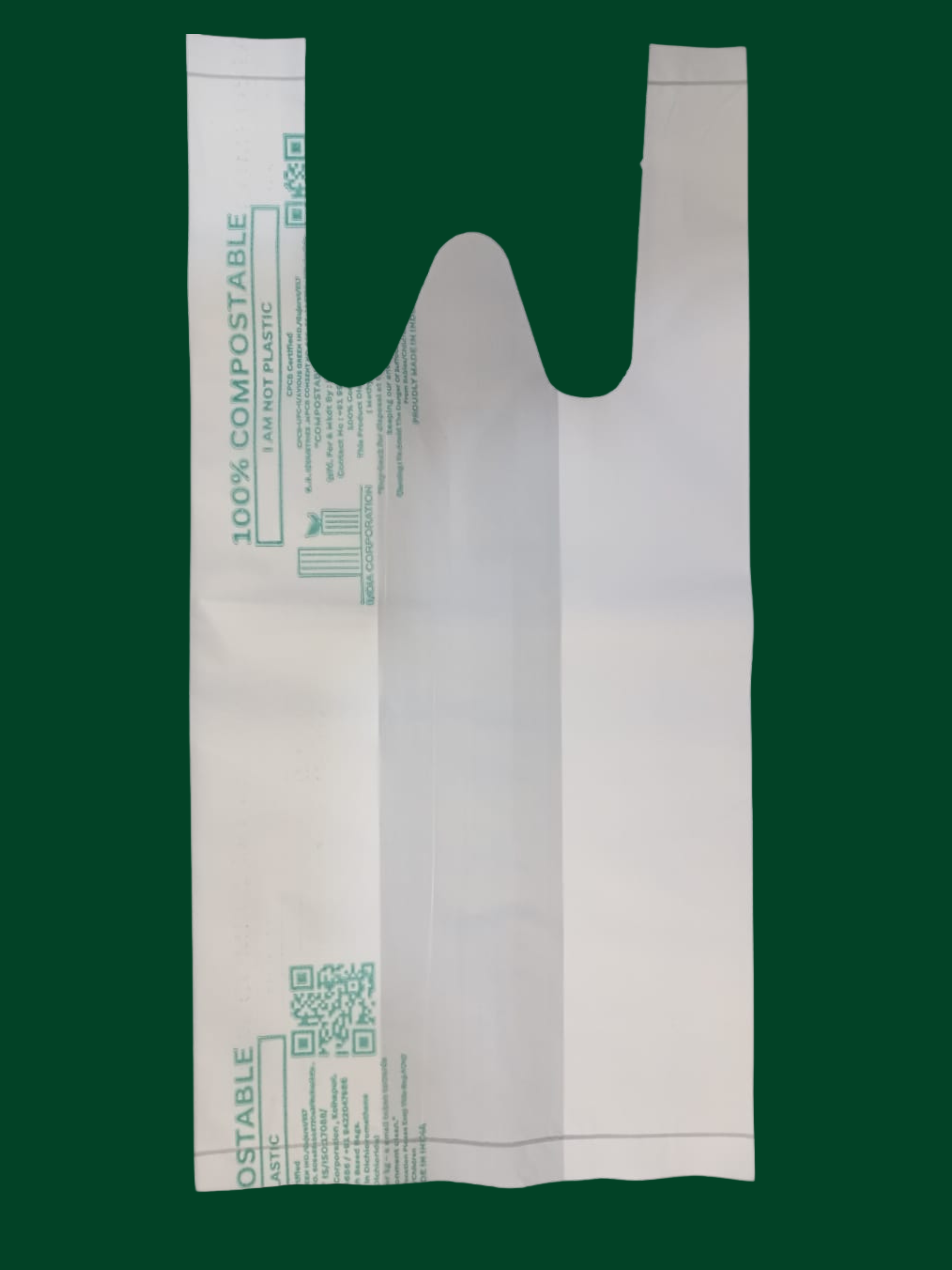 Eco-friendly Compostable W cut Carry Bags - 1KG