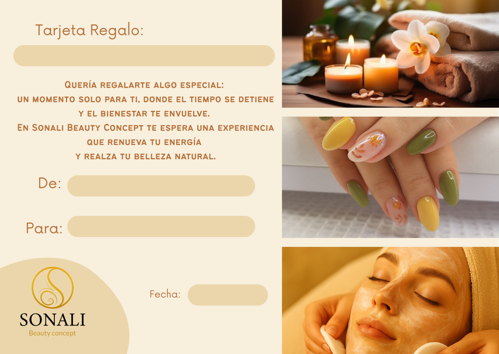 Tarjeta de regalo de Cuidado y belleza