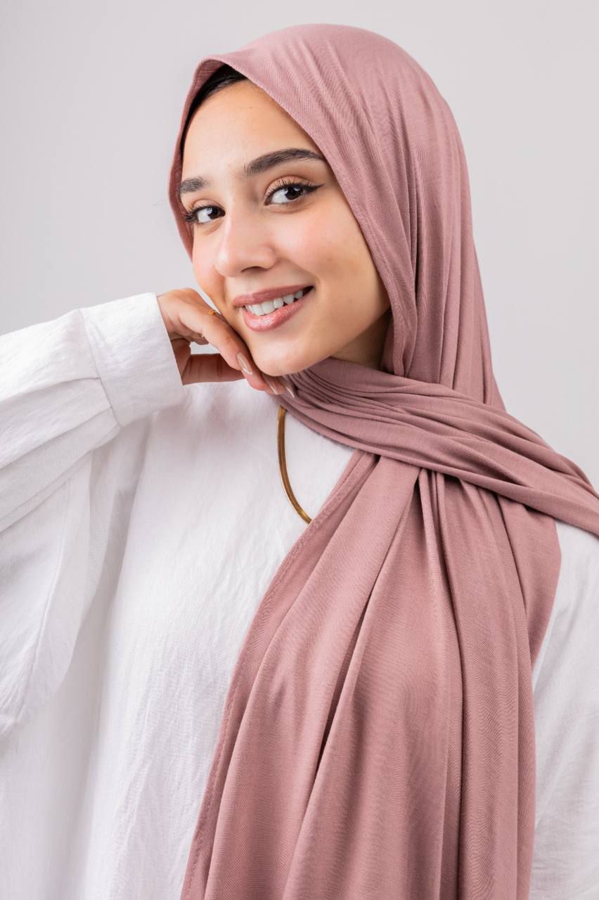 Dusty Rose Jersey Hijab