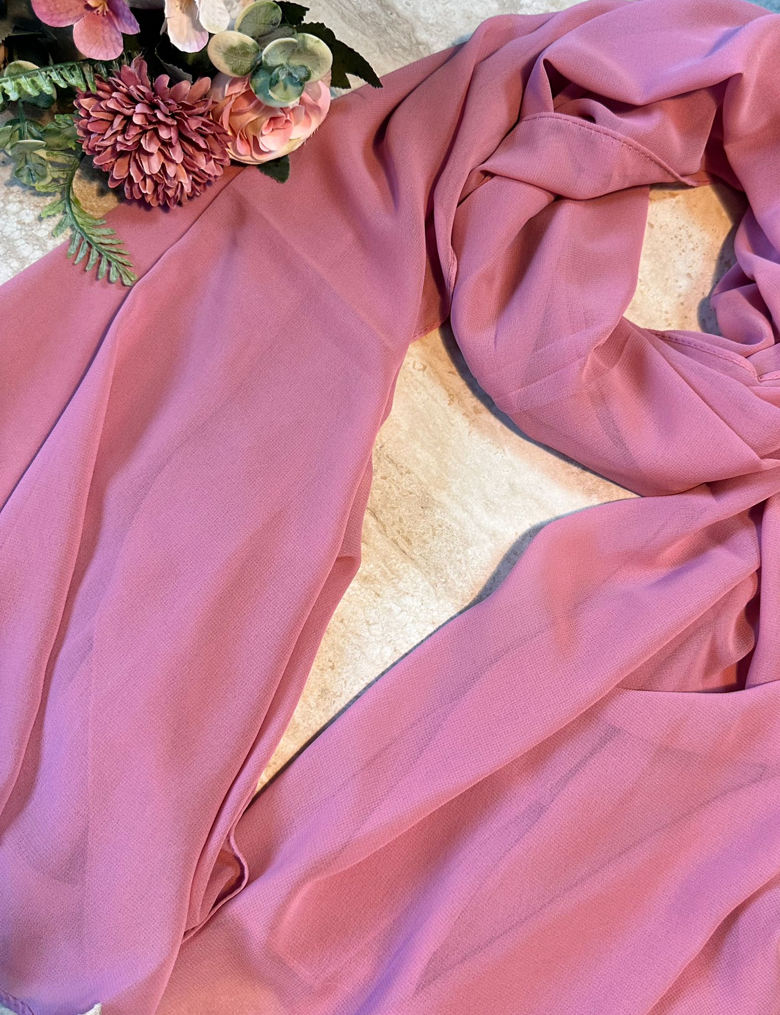 Chiffon Shawl Rose