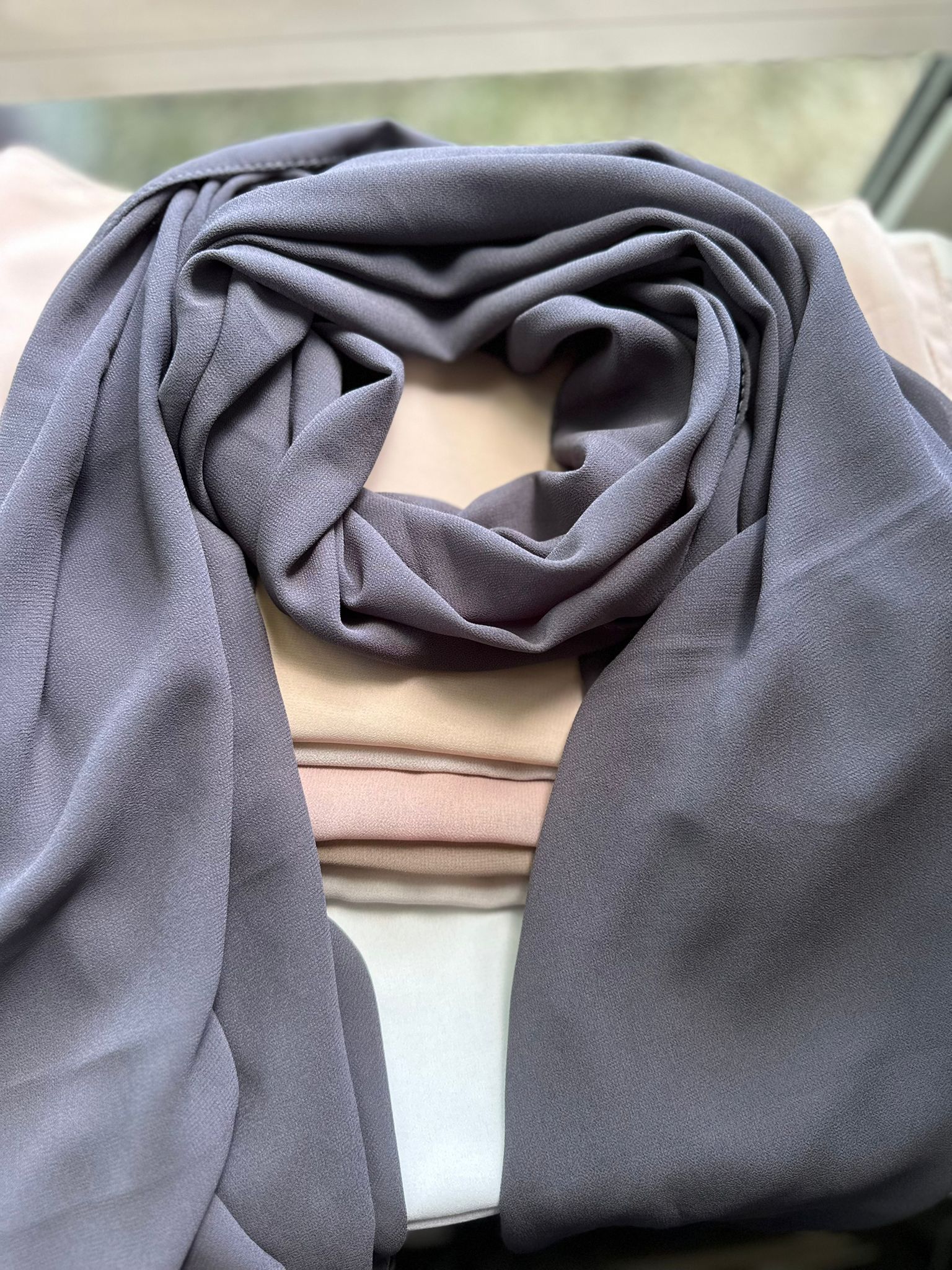 Lavender Chiffon Scarf