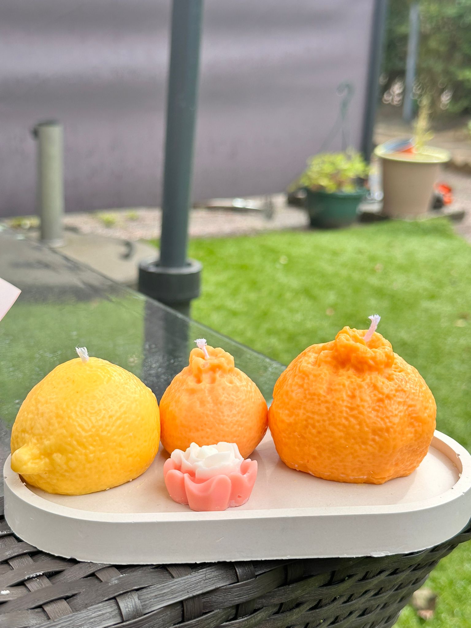 Fruit-Shaped Decorative Candles Set