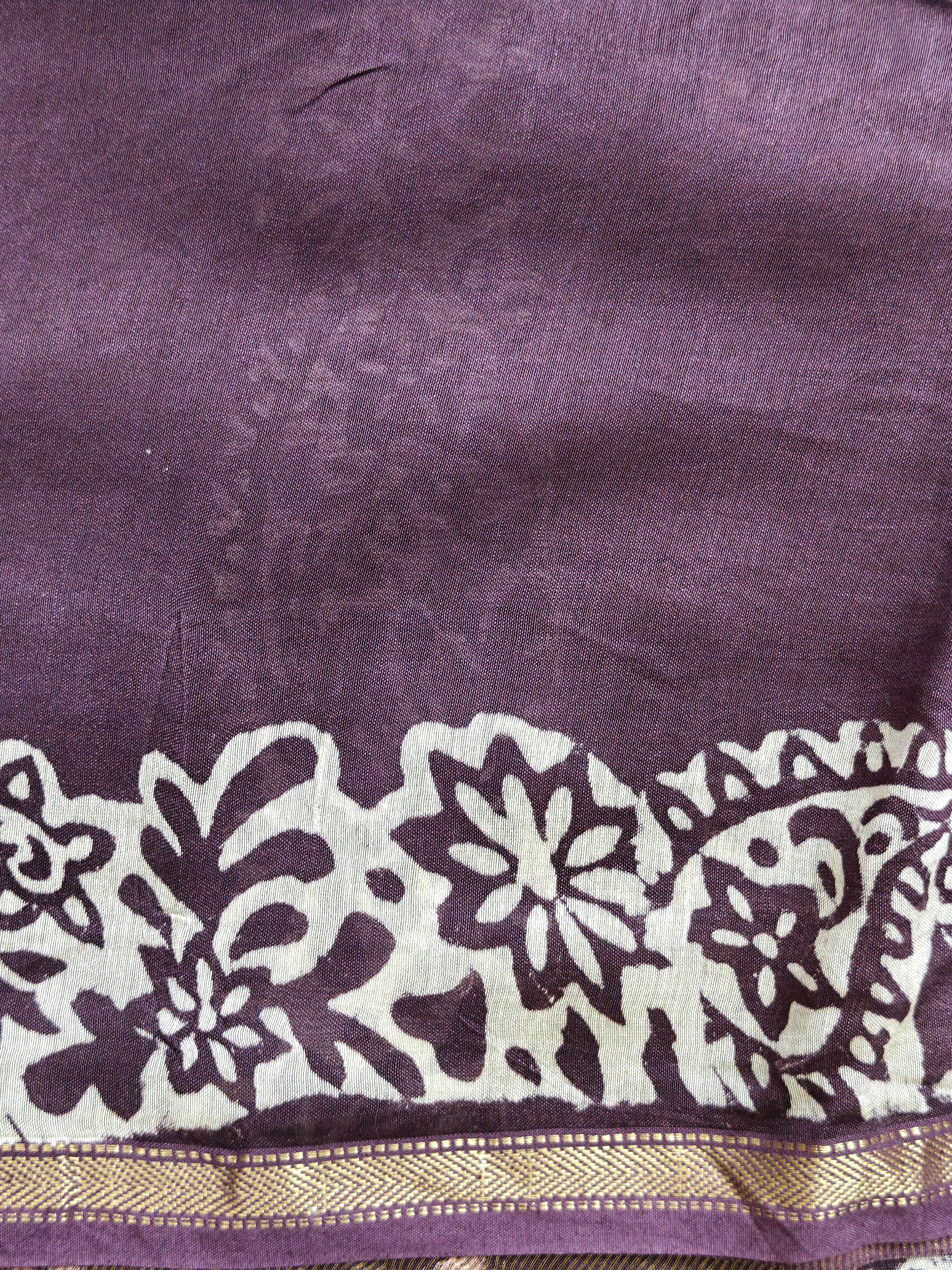 Maheshwari Silk Cotton Dabu Saree THDAB-0008