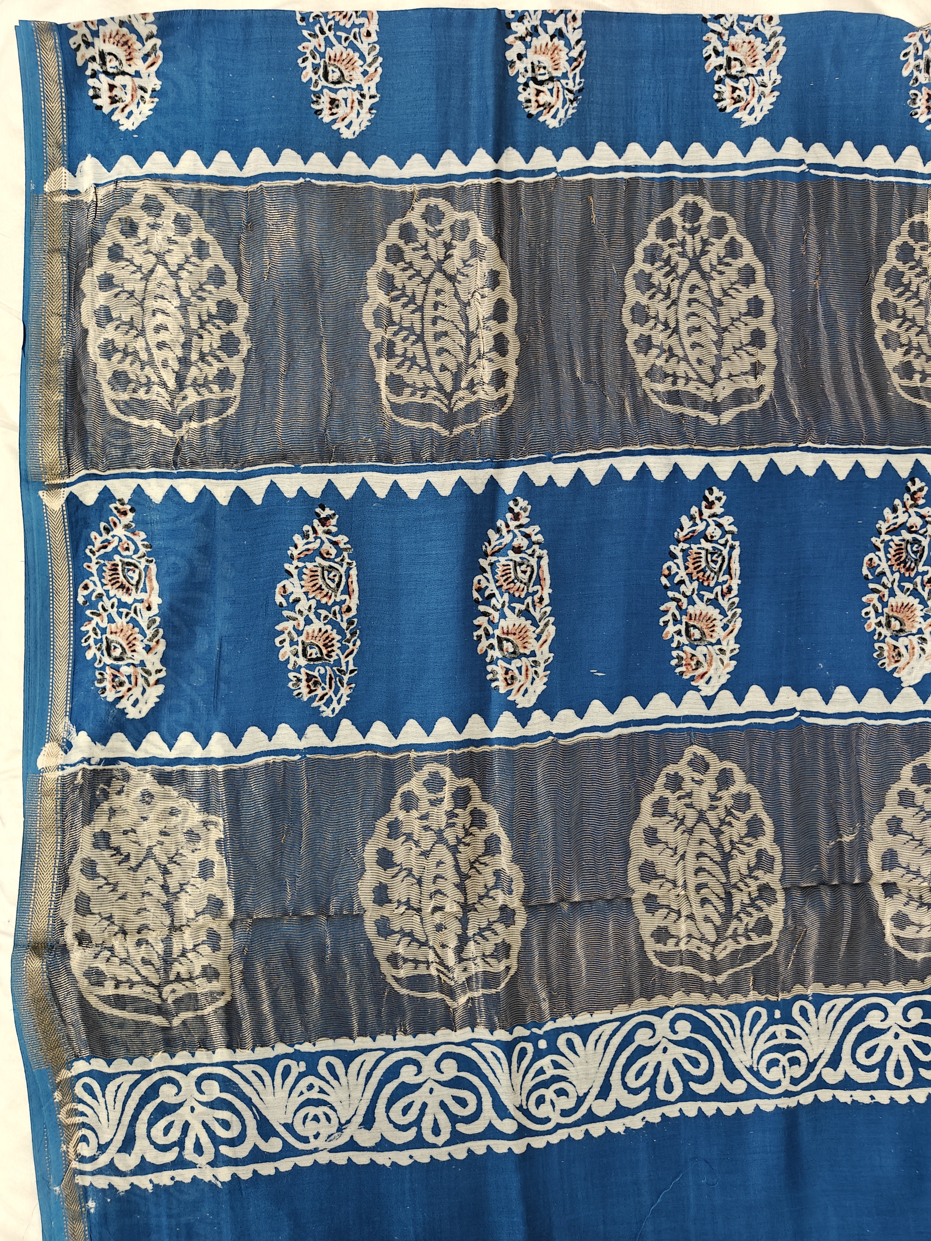 Maheshwari Silk Cotton Dabu Saree THDAB-0009