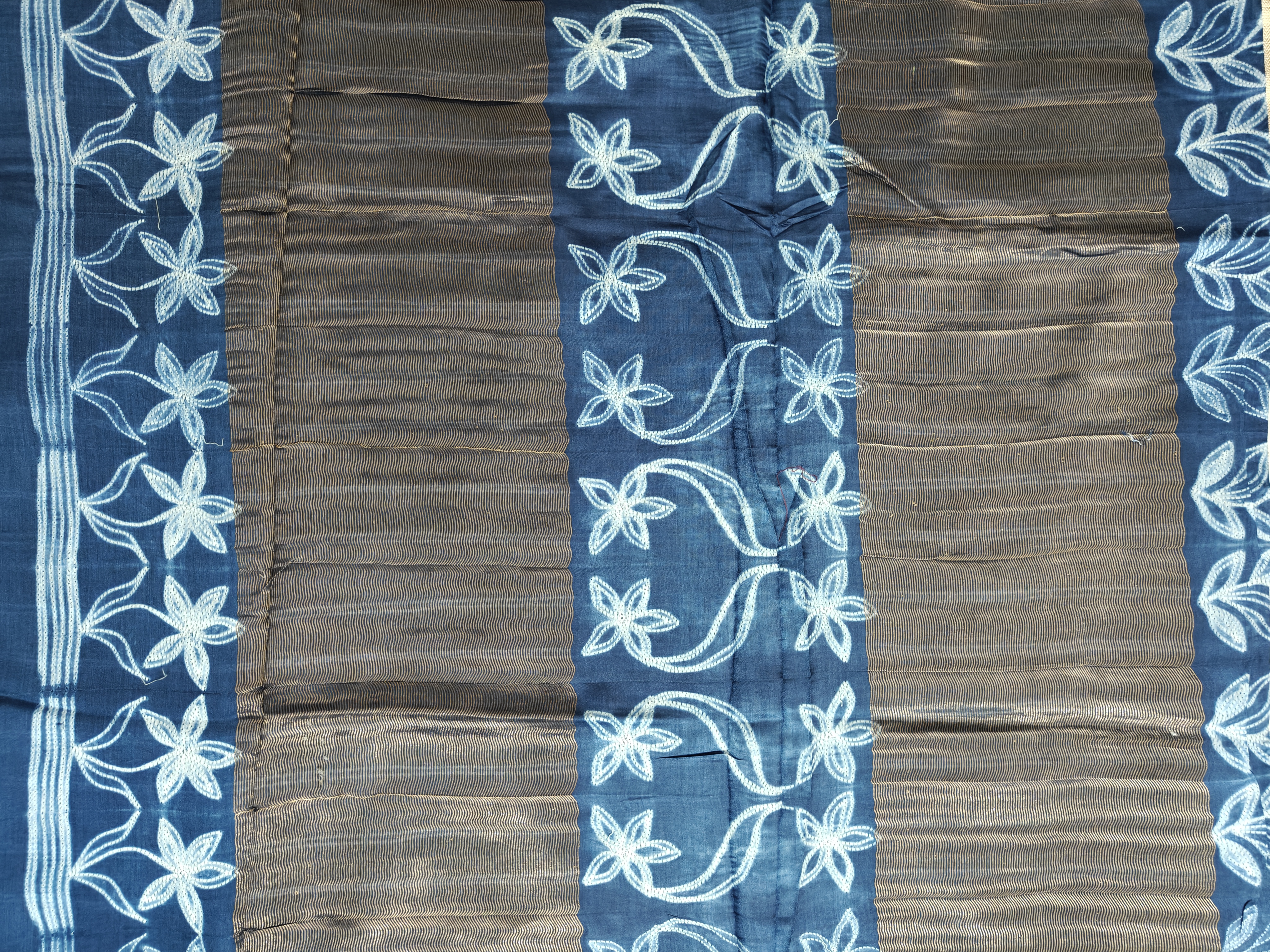 Maheshwari Silk Cotton Nui Shibori Saree THSHB-0005