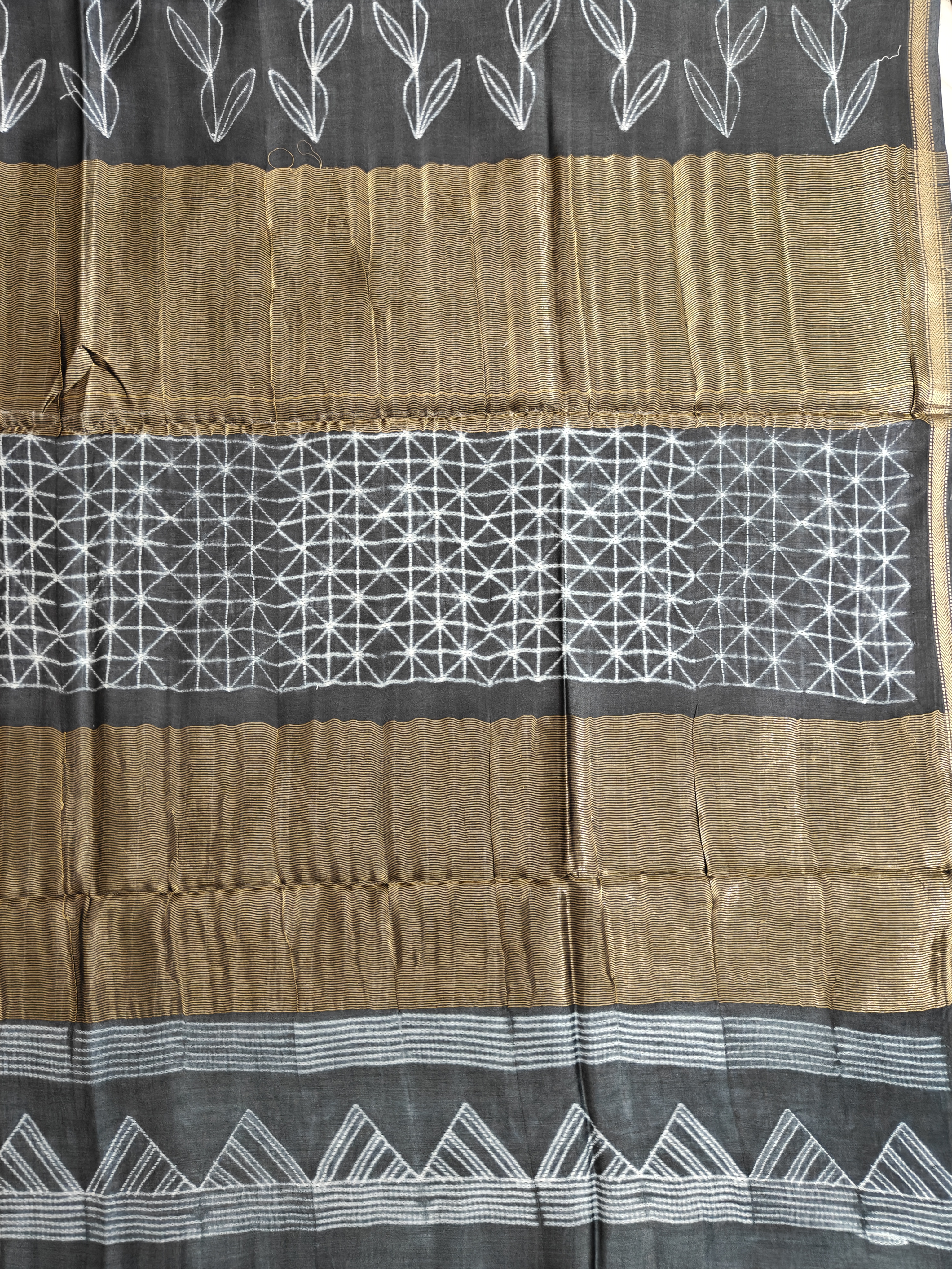 Maheshwari Silk Cotton Nui Shibori Saree THSHB-0003