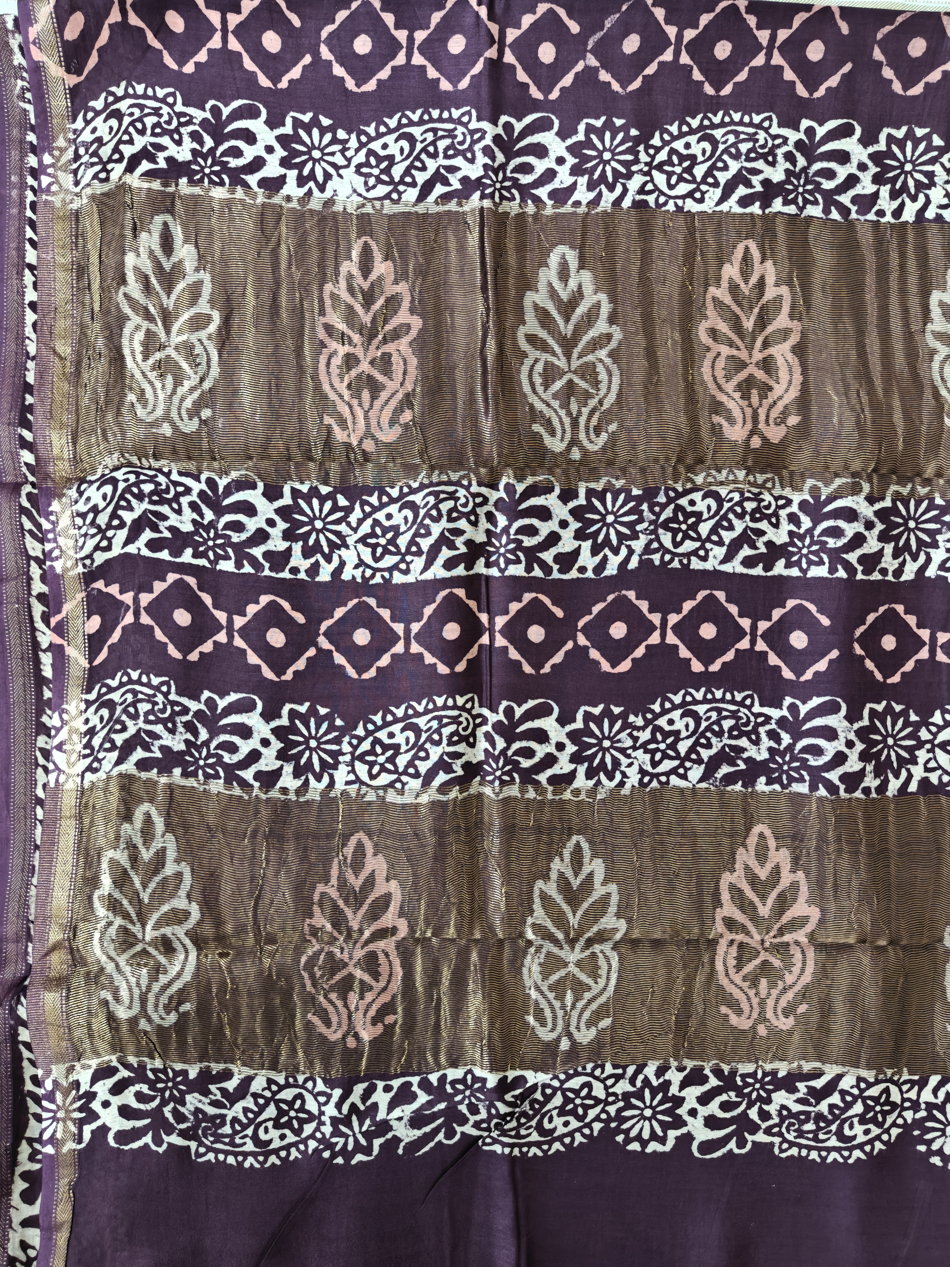 Maheshwari Silk Cotton Dabu Saree THDAB-0008