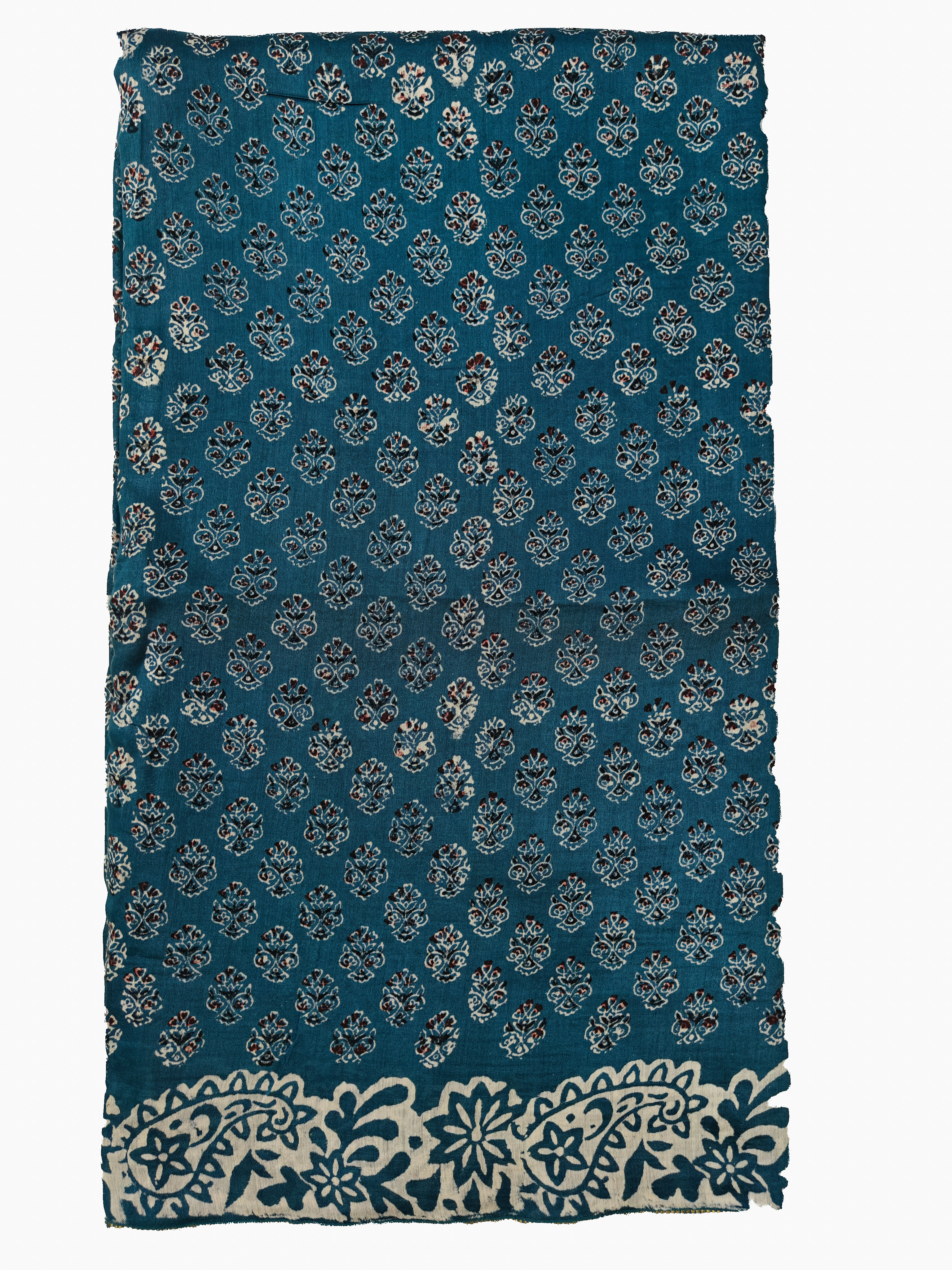 Maheshwari Silk Cotton Ajrakh Saree THAJR-0005