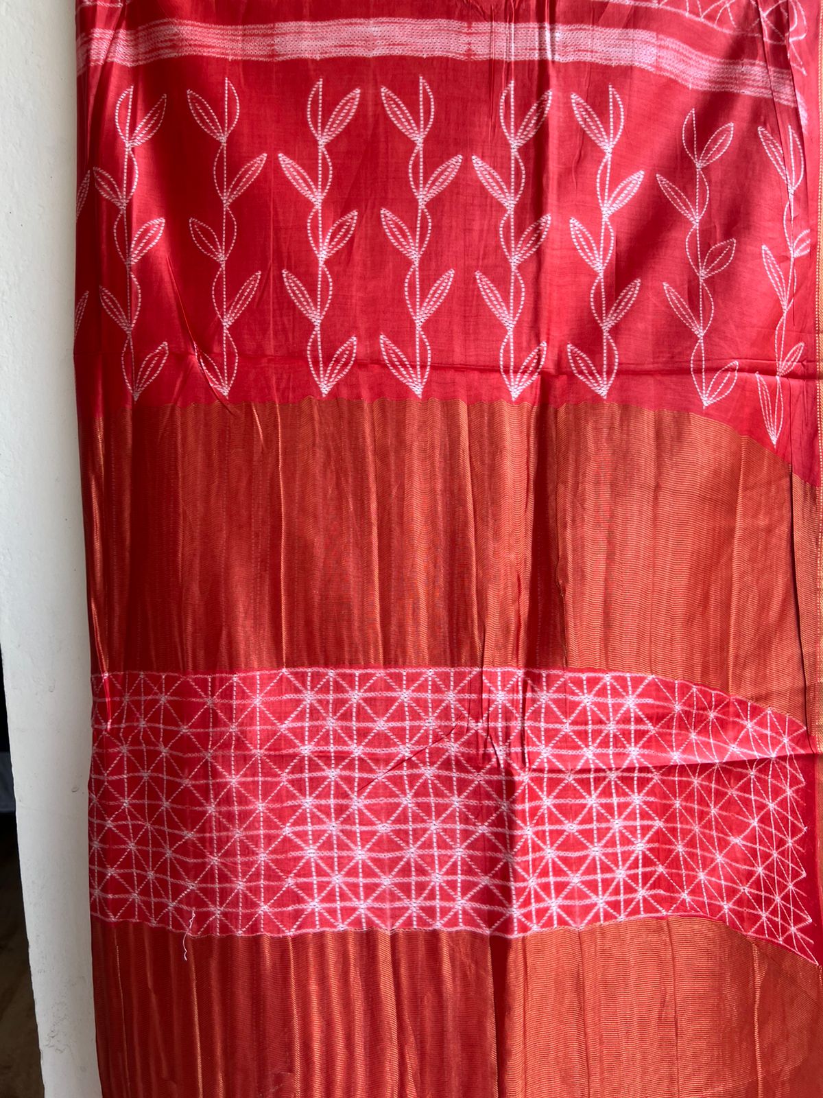 Maheshwari Silk Cotton Nui Shibori Saree THSHB-0001