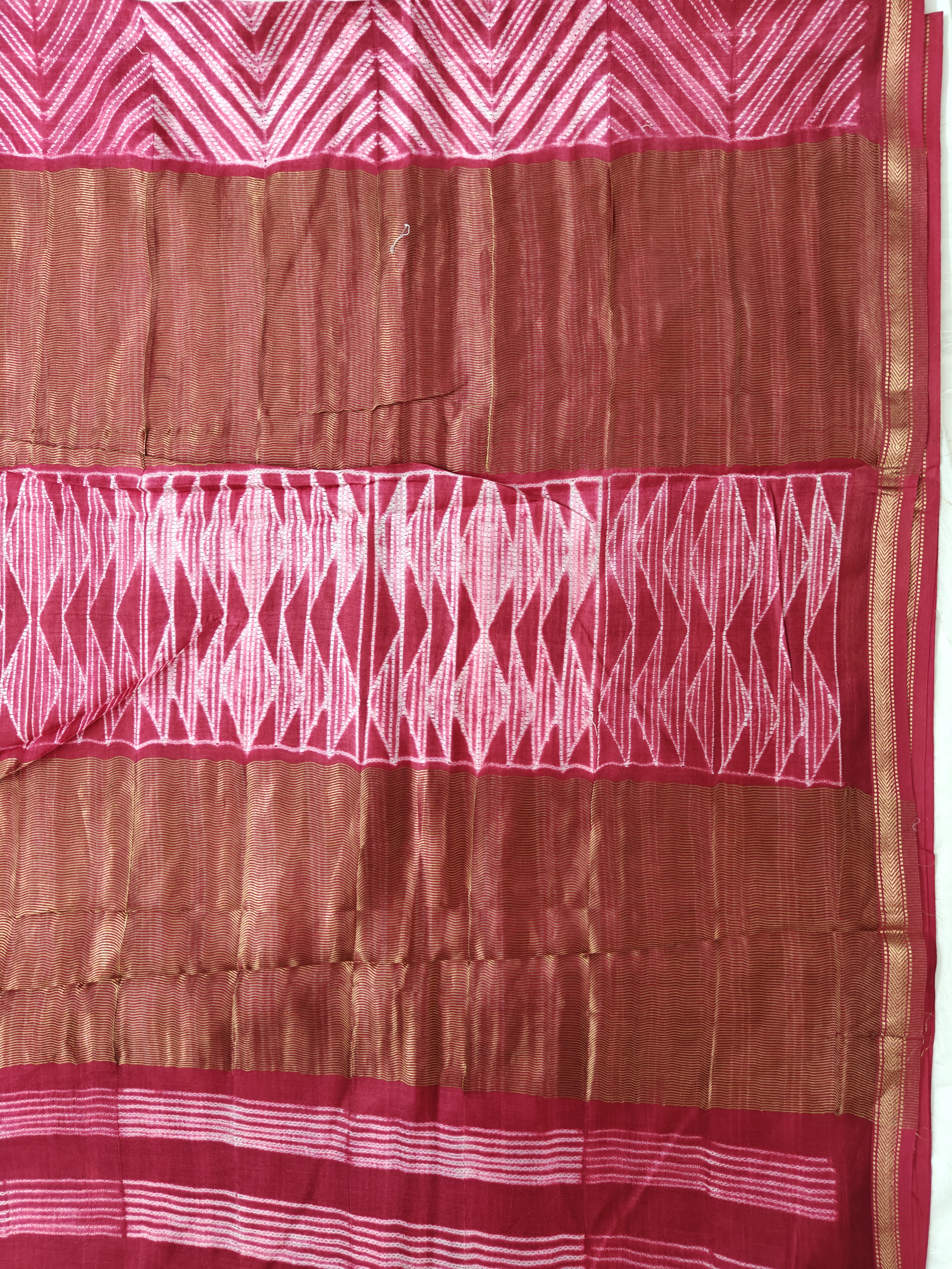 Maheshwari Silk Cotton Nui Shibori Saree THSHB-0004