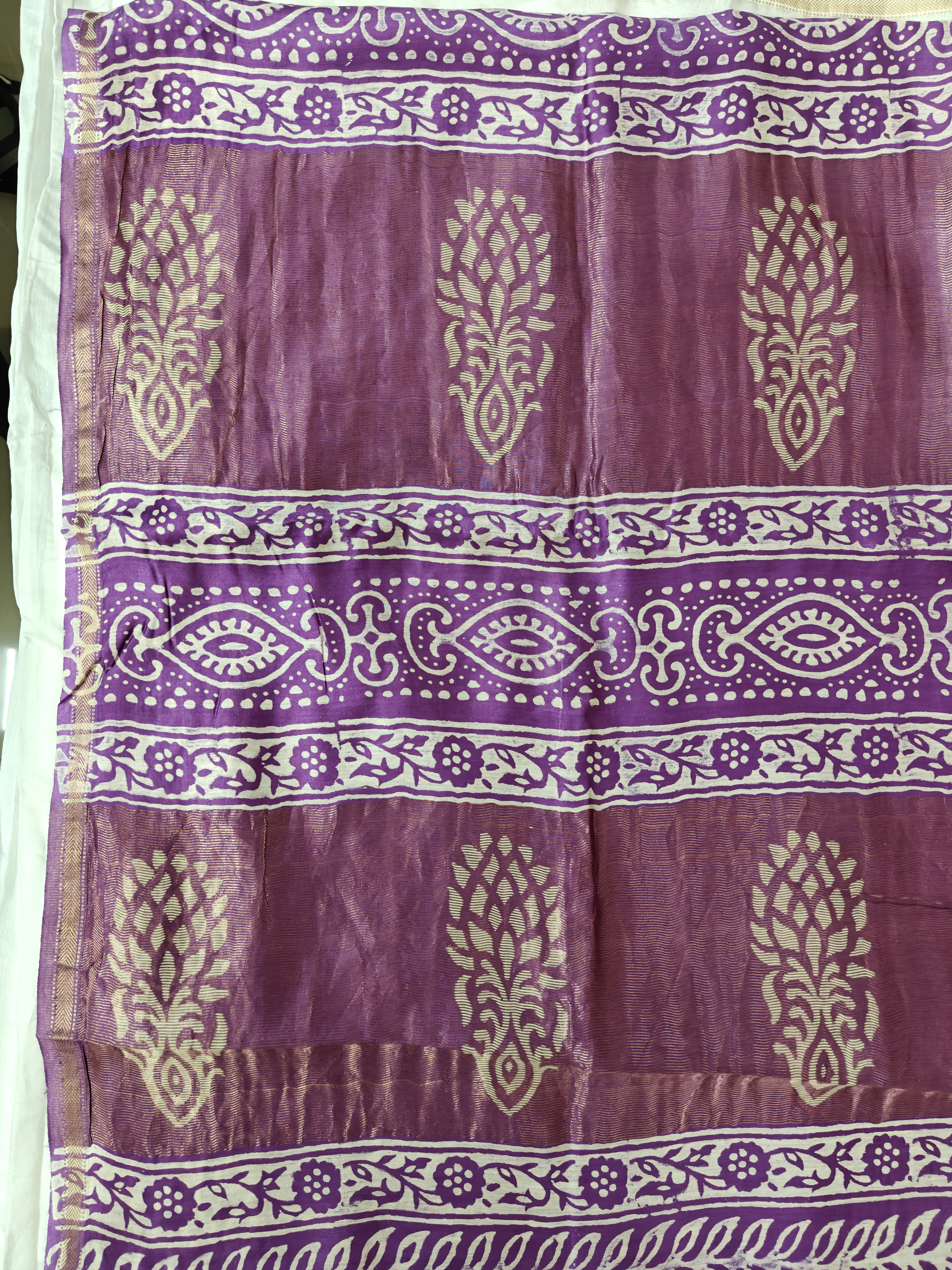 Maheshwari Silk Cotton Dabu Saree THDAB-0002