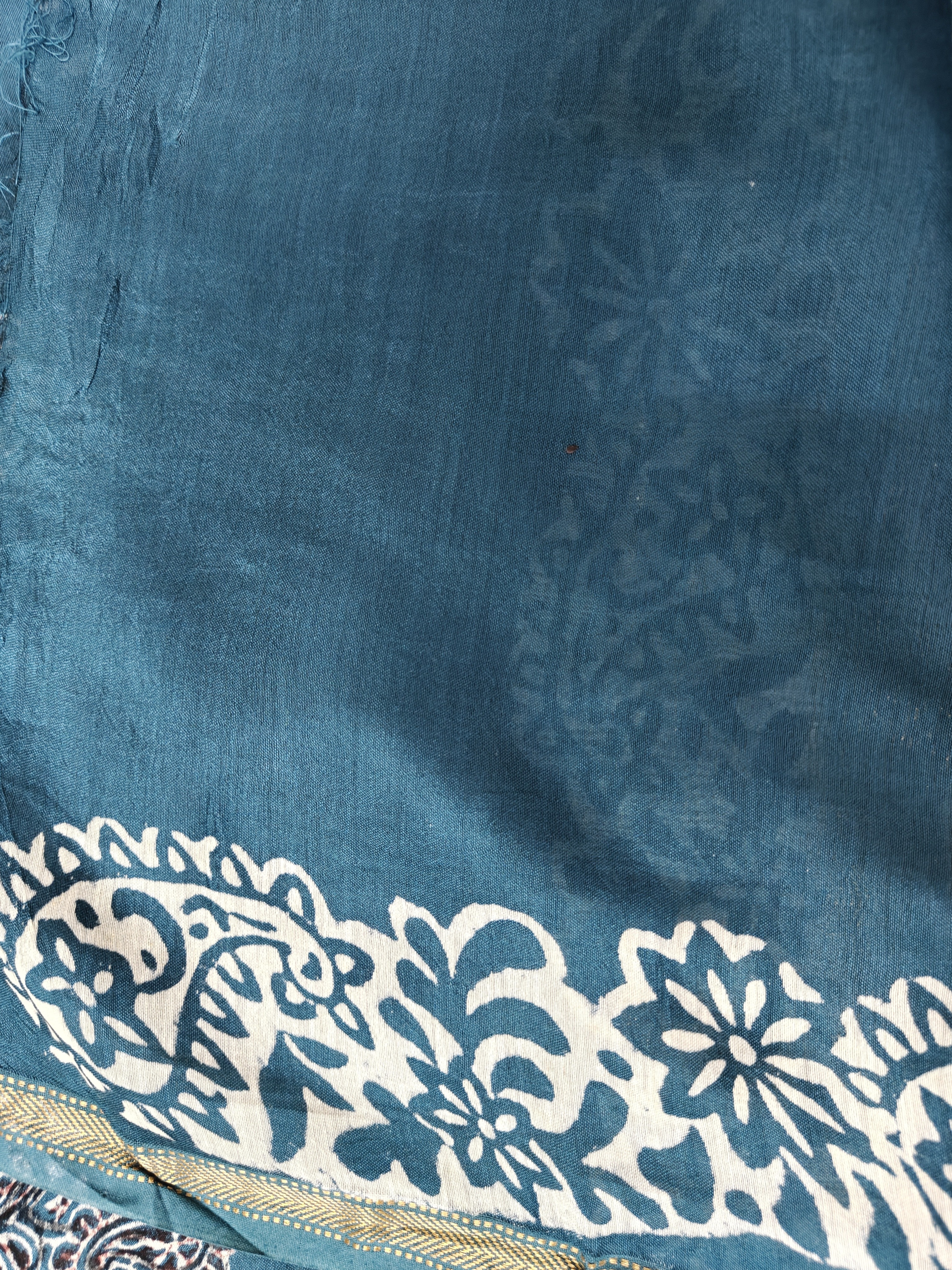 Maheshwari Silk Cotton Ajrakh Saree THAJR-0005