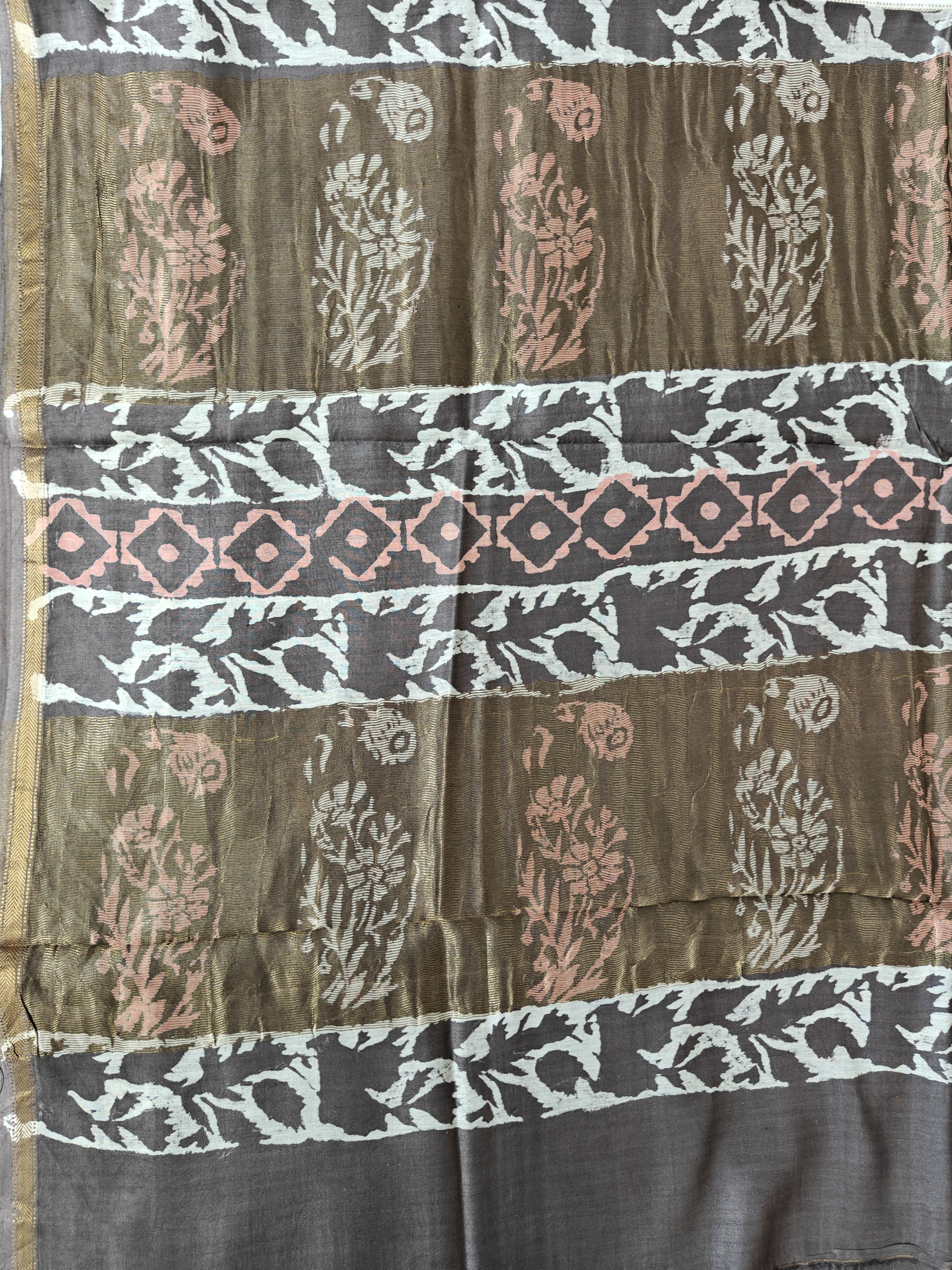 Maheshwari Silk Cotton Dabu Saree THDAB-0007