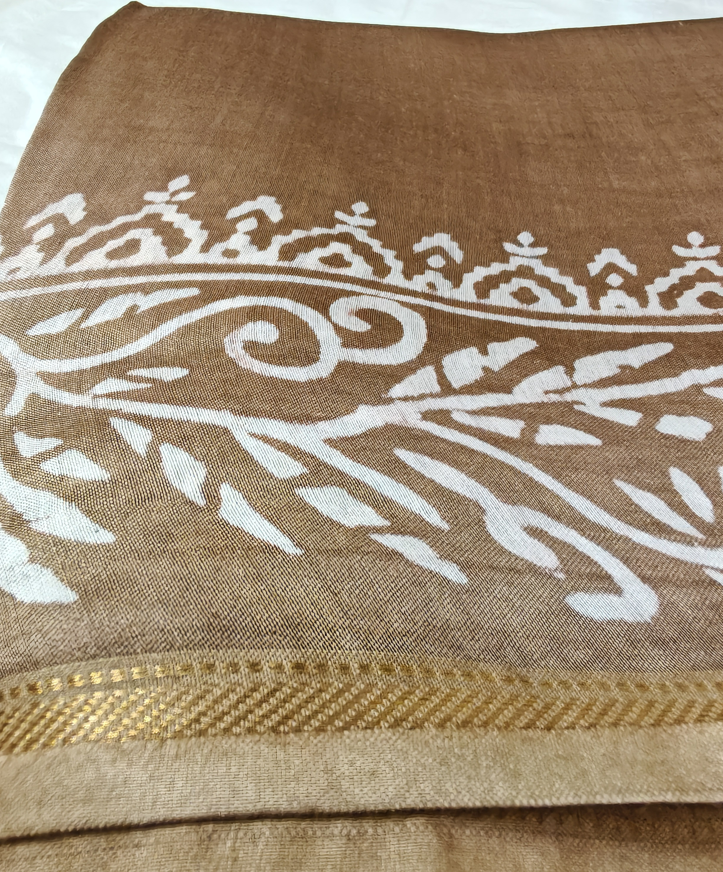 Maheshwari Silk Cotton Dabu Saree THDAB-0003