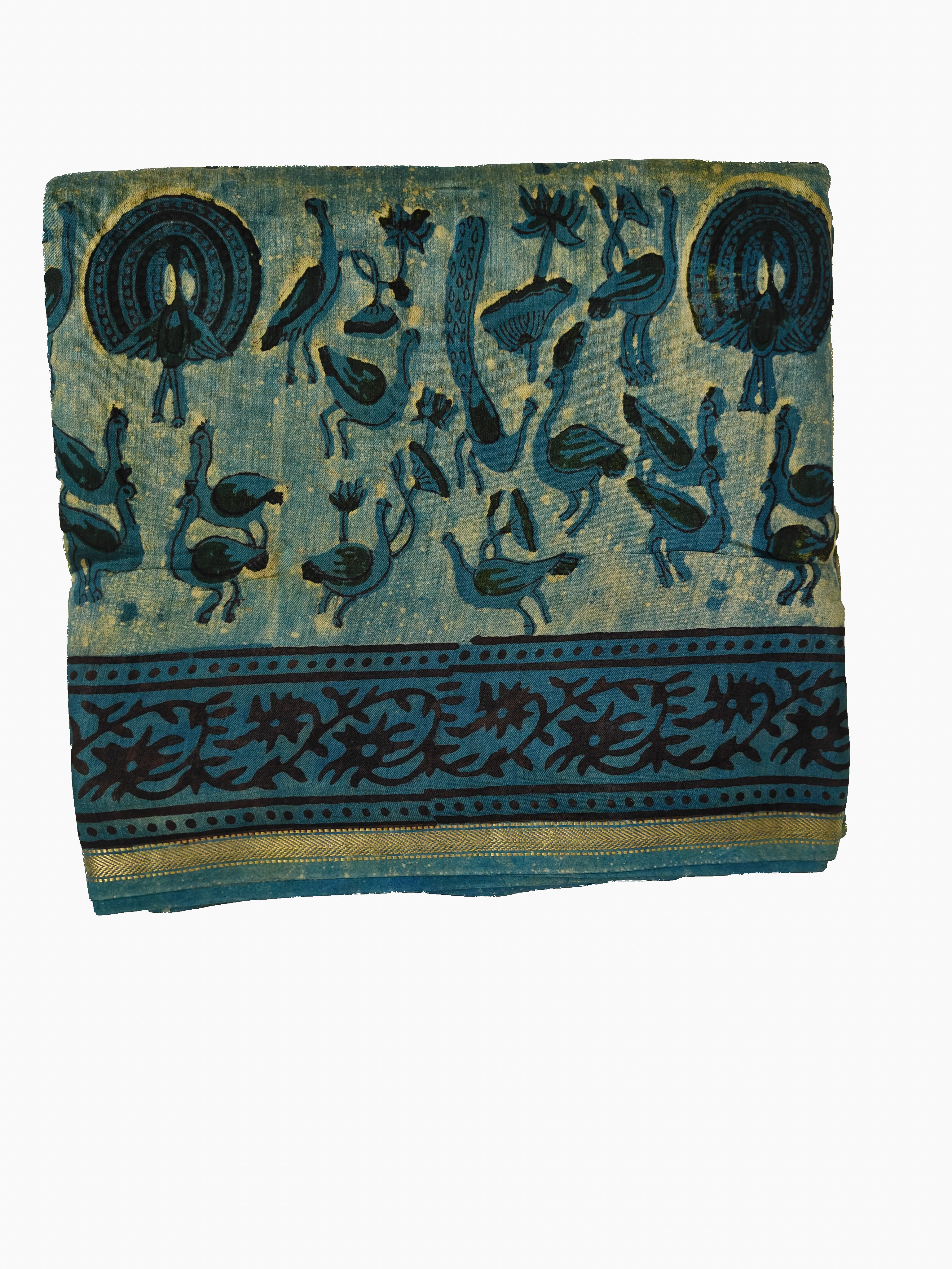 Maheshwari Silk Cotton Vanaspati Saree THVNP-0001