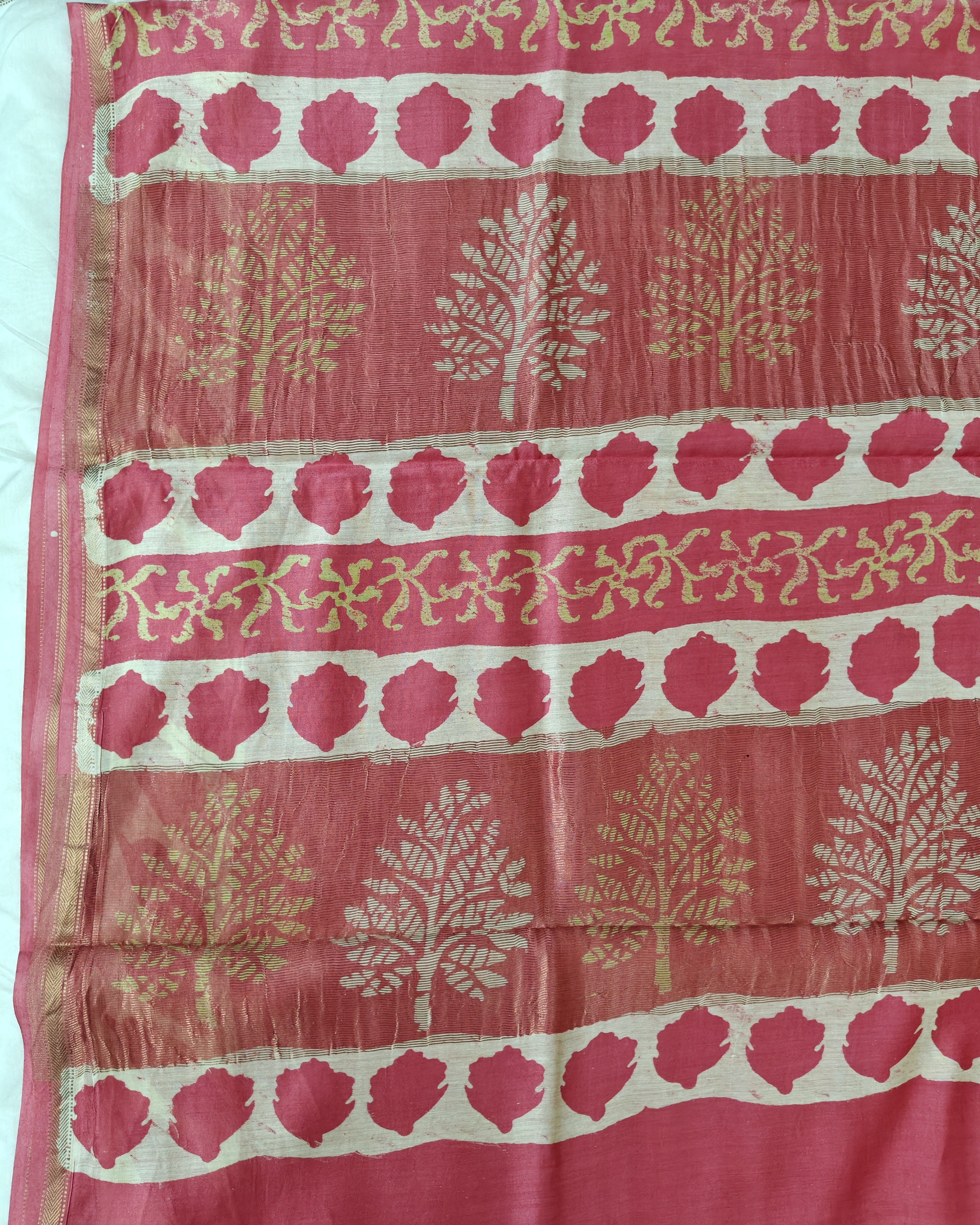 Maheshwari Silk Cotton Dabu Saree THDAB-0006