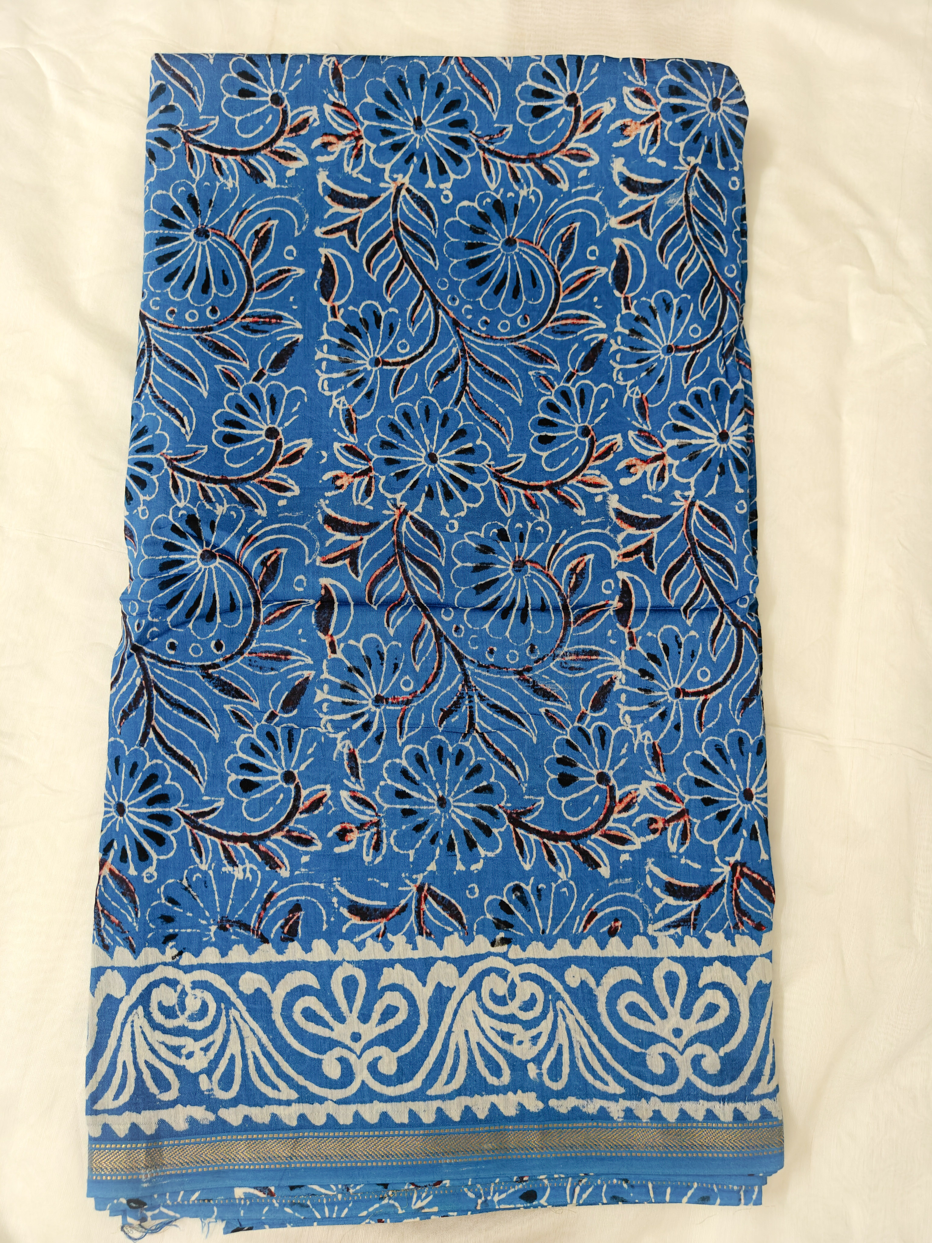 Maheshwari Silk Cotton Dabu Saree THDAB-0009